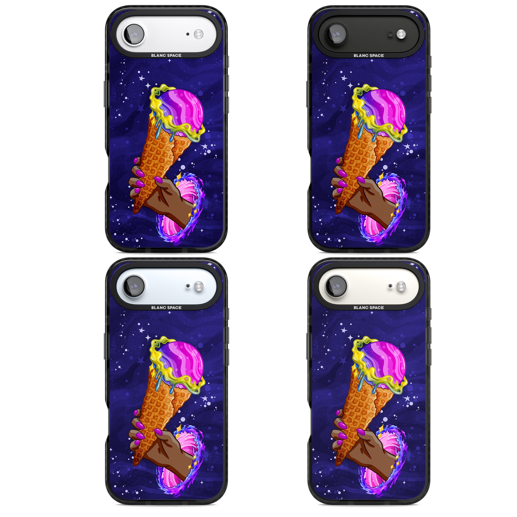 Interdimensional Ice Cream iPhone 17 Air Impact Pro Black Phone Case APT Impact Protection