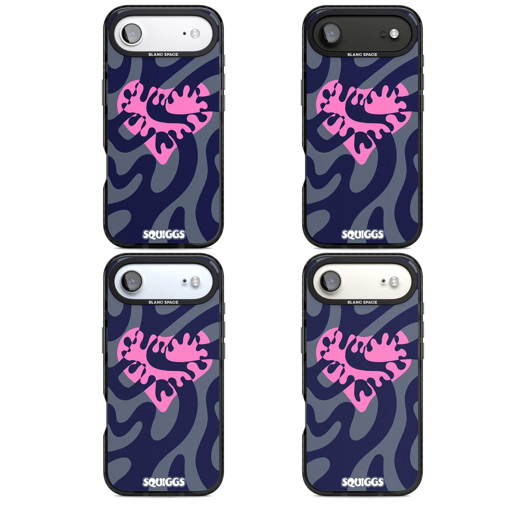 Abstract Heart iPhone 17 Air Impact Pro Black Phone Case APT Impact Protection