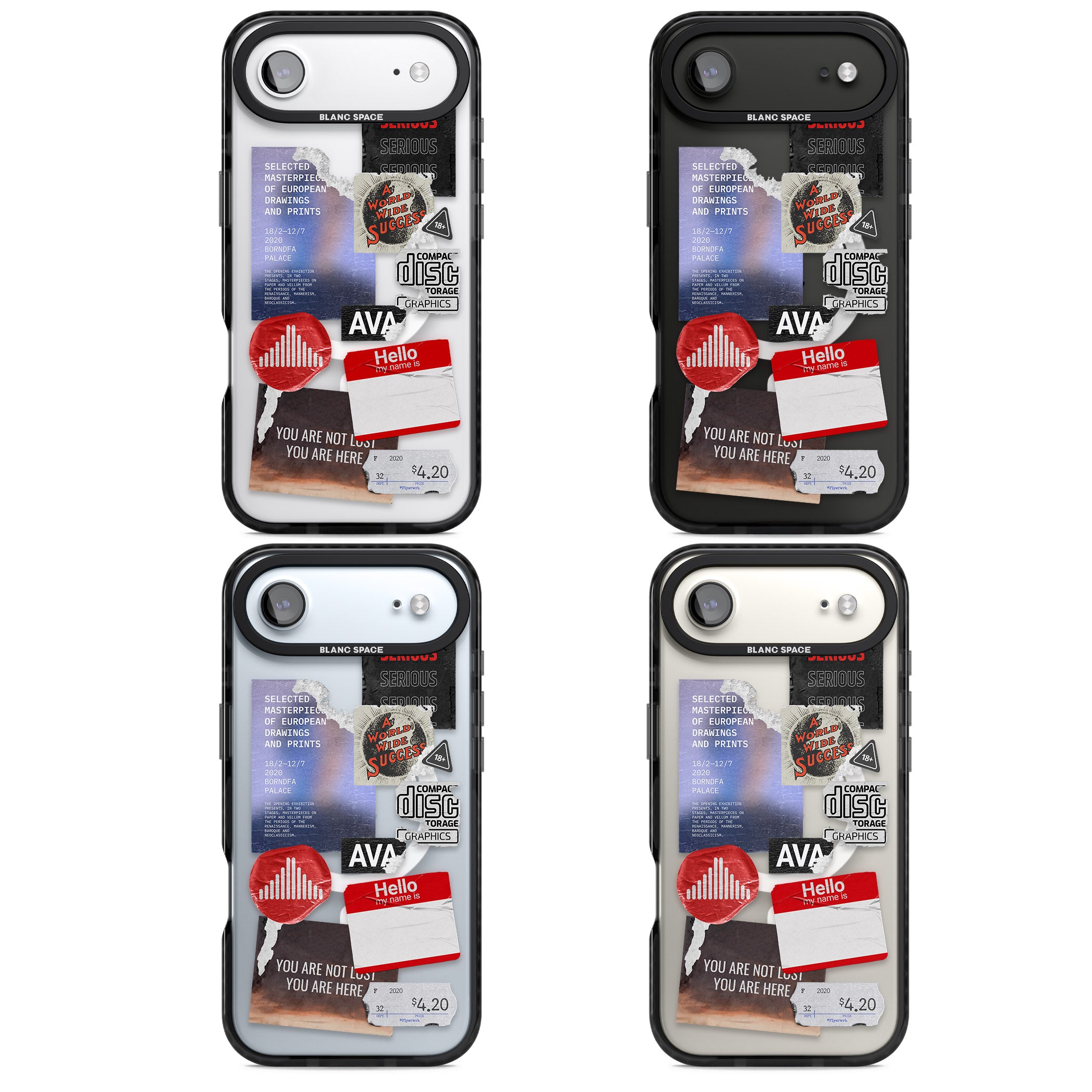Red & Black Sticker Mix iPhone 17 Air Impact Pro Black Phone Case APT Impact Protection