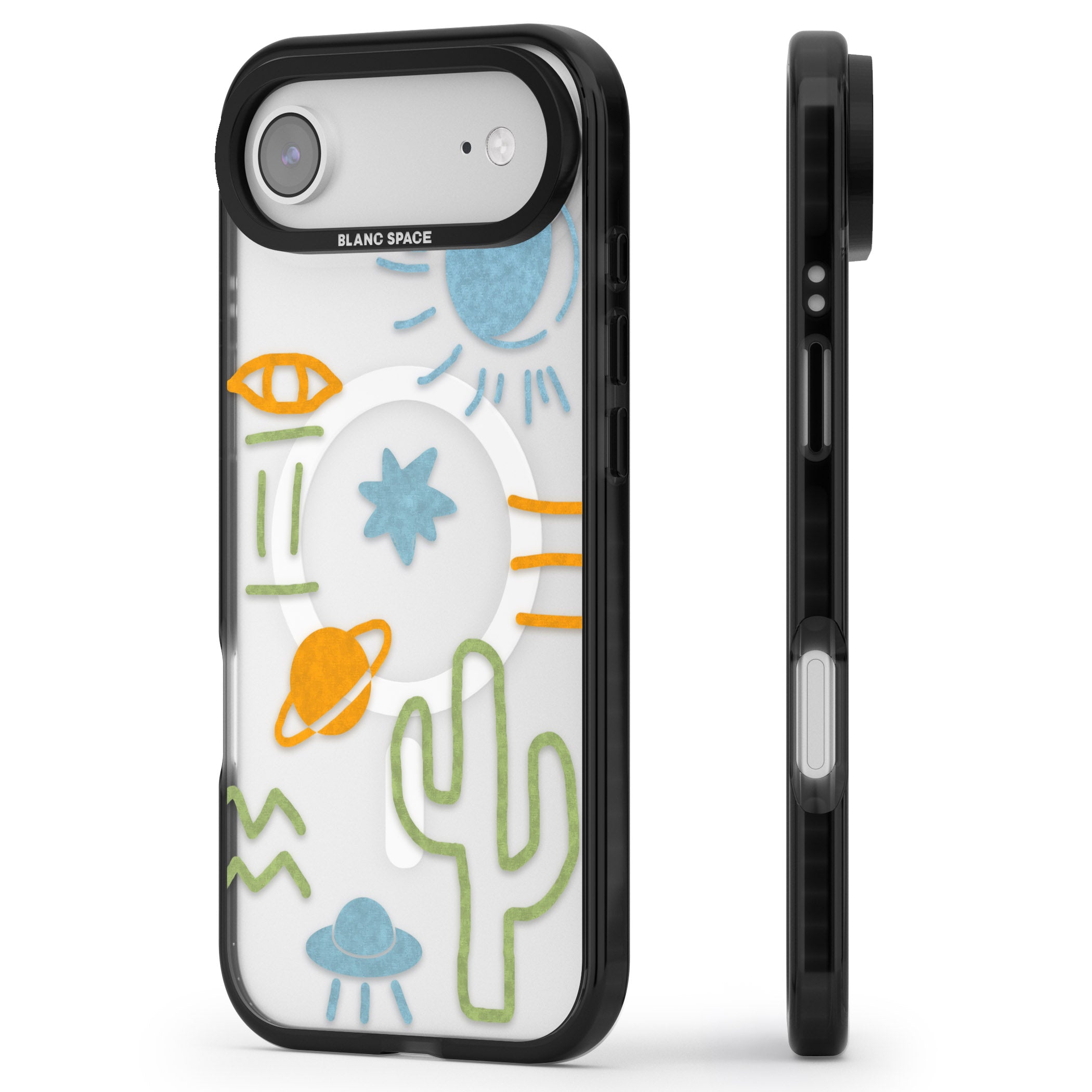 Summer Heat iPhone 17 Air Impact Pro Black Phone Case Side Profile