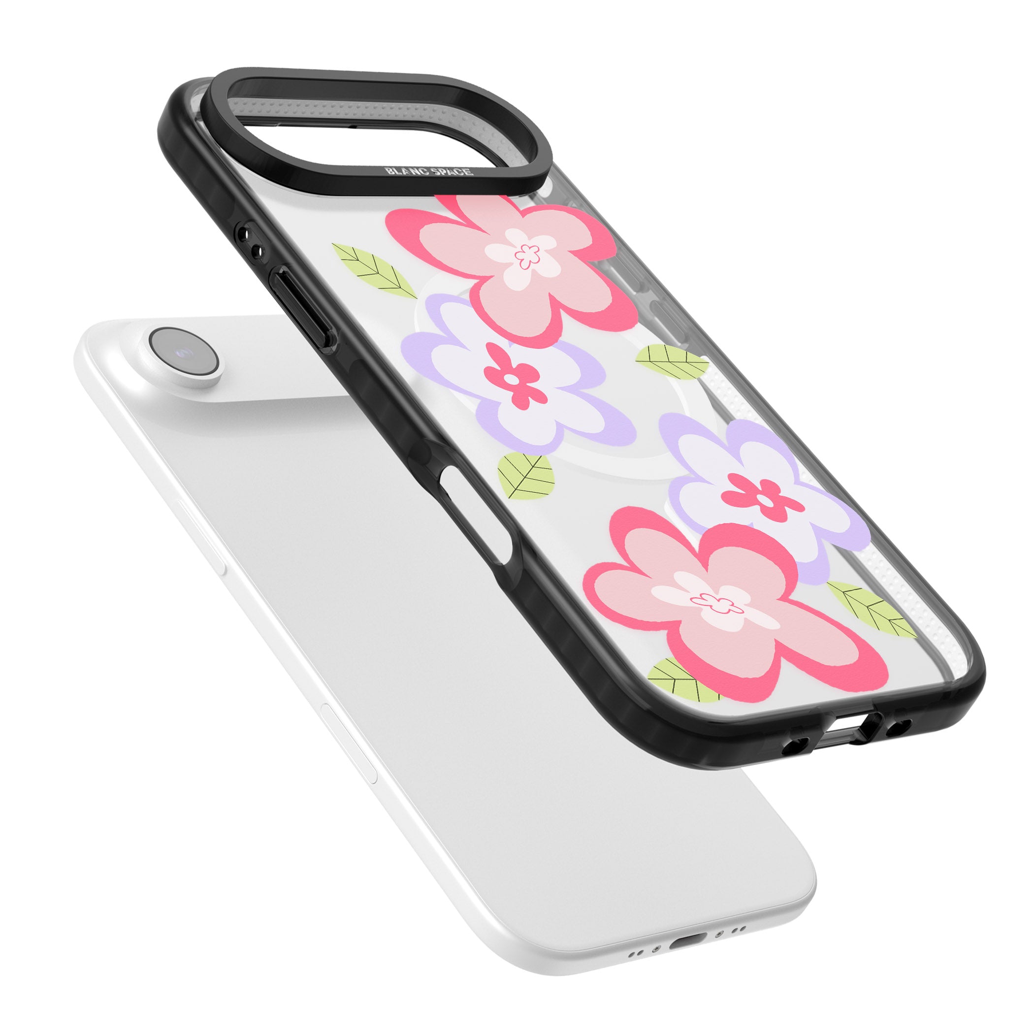 Funky Flowers iPhone 17 Air Impact Pro Black Phone Case Colours