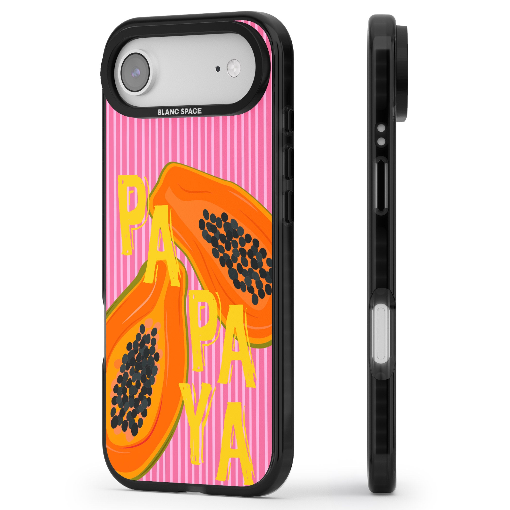 Papaya iPhone 17 Air Impact Pro Black Phone Case Side Profile