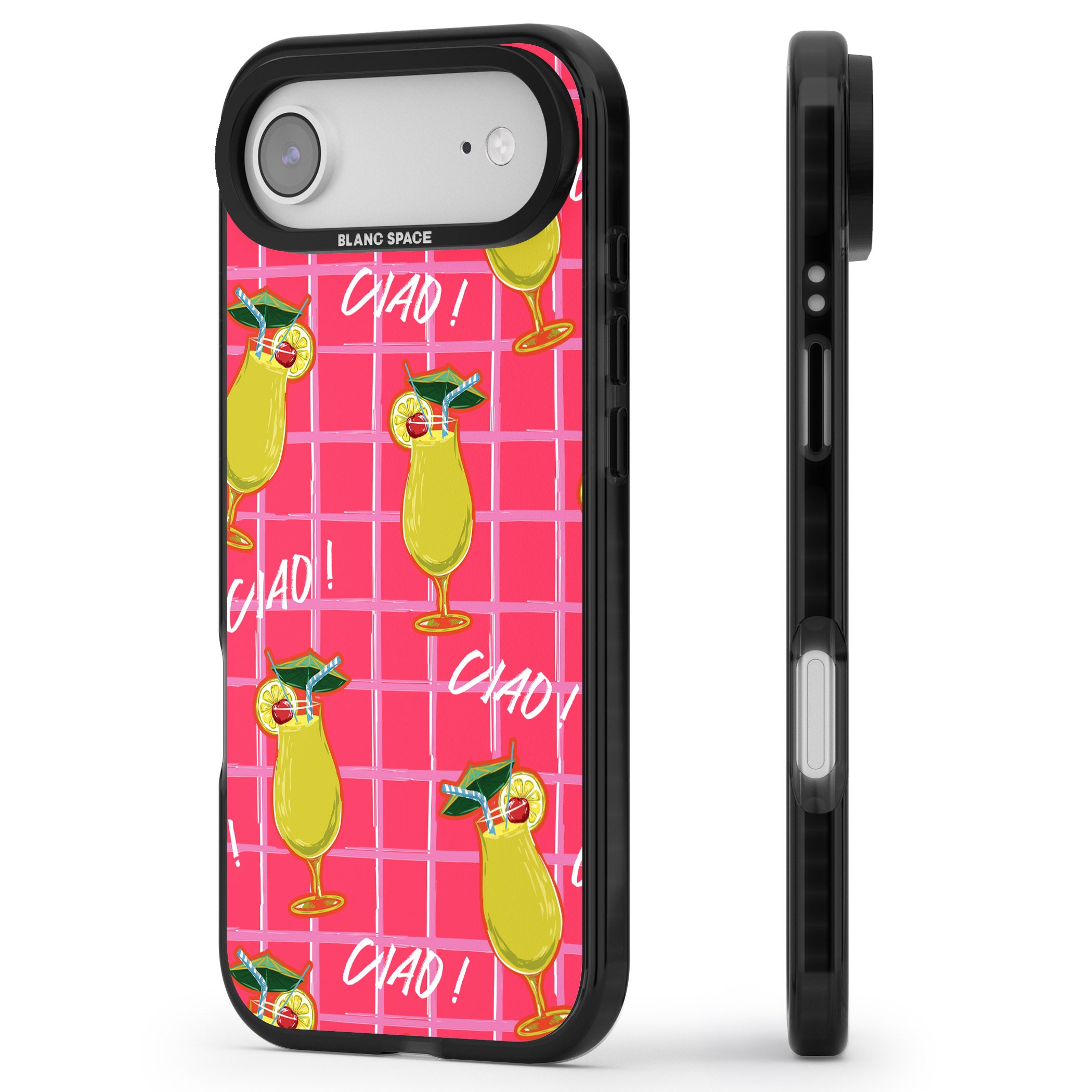 Ciao Lemons iPhone 17 Air Impact Pro Black Phone Case Side Profile