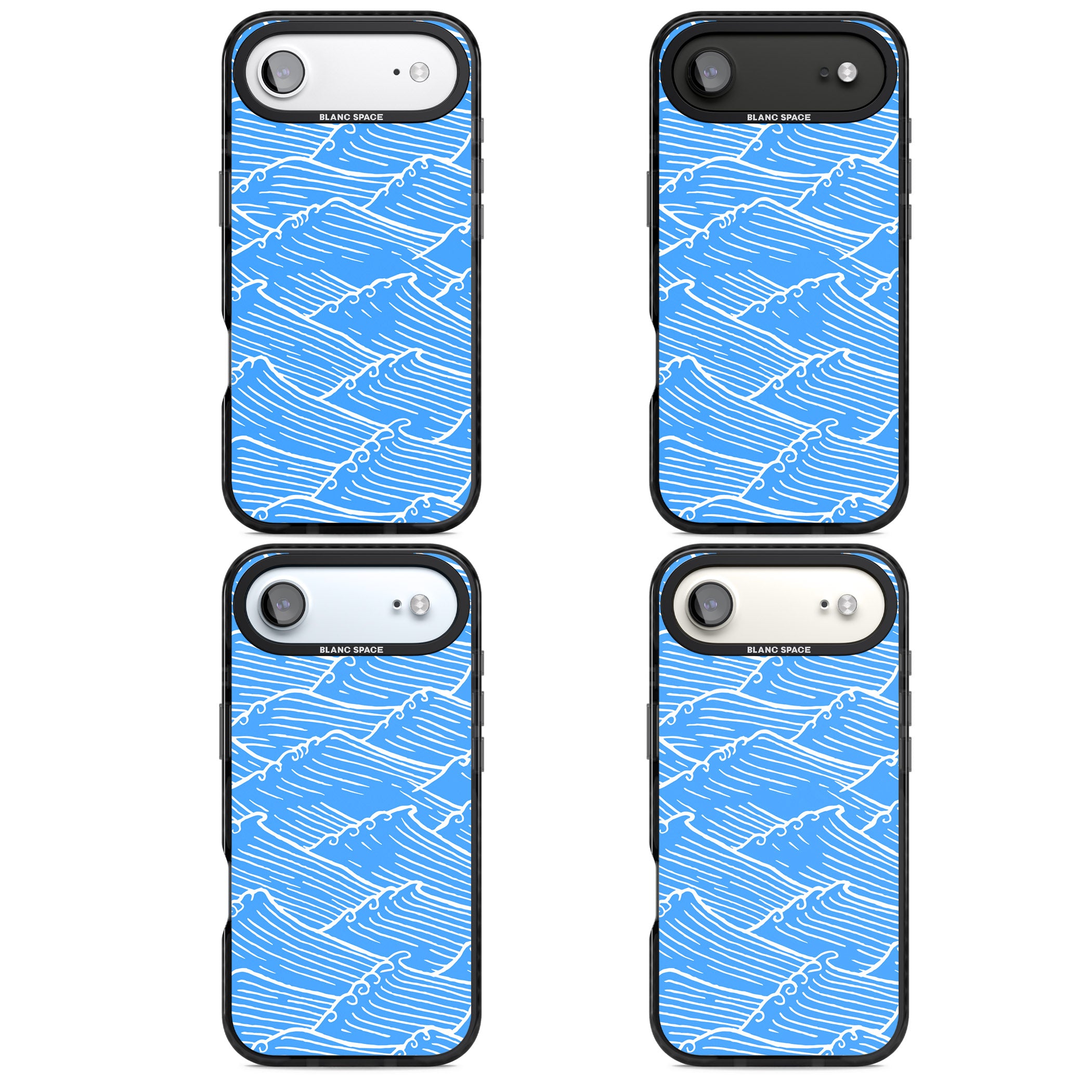 Waves Pattern iPhone 17 Air Impact Pro Black Phone Case APT Impact Protection
