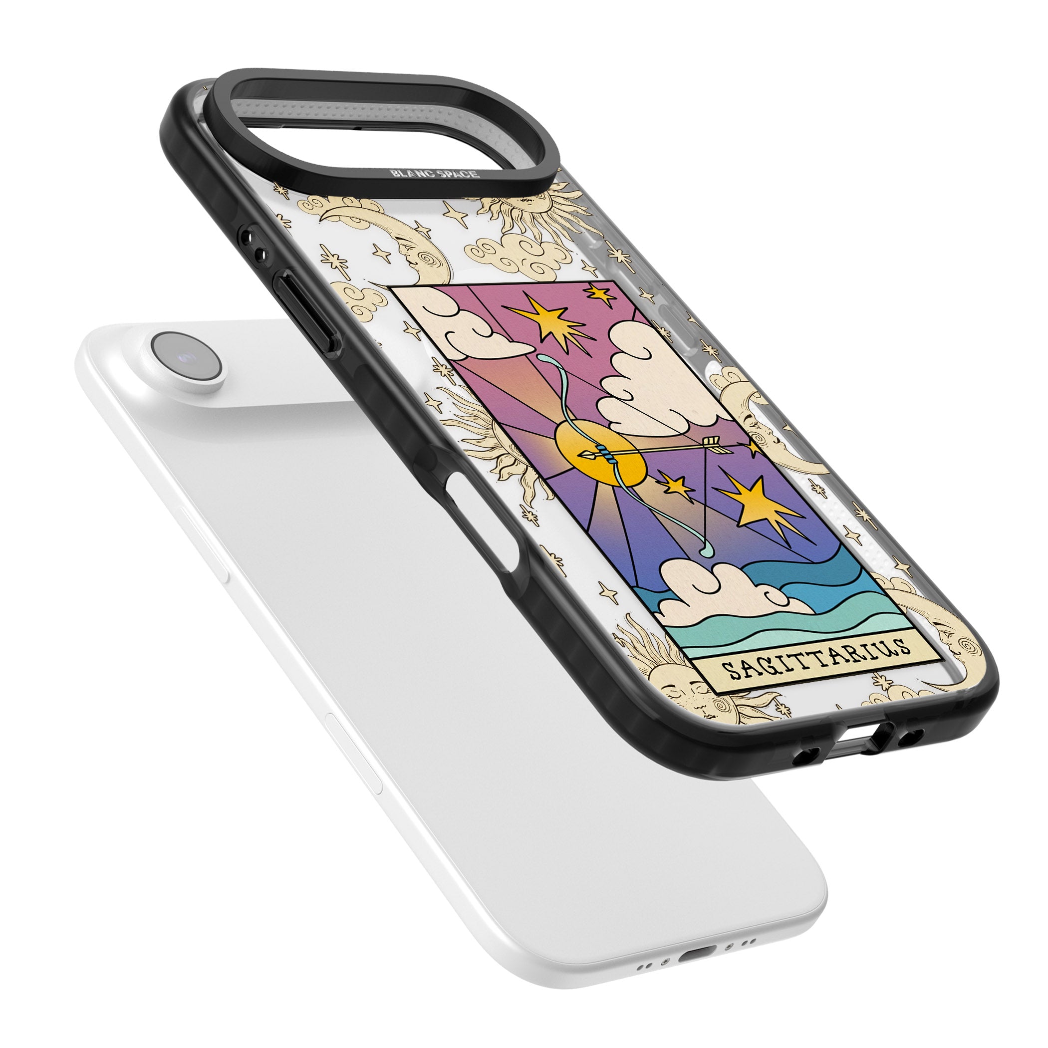 Celestial Zodiac Sagittarius iPhone 17 Air Impact Pro Black Phone Case Colours