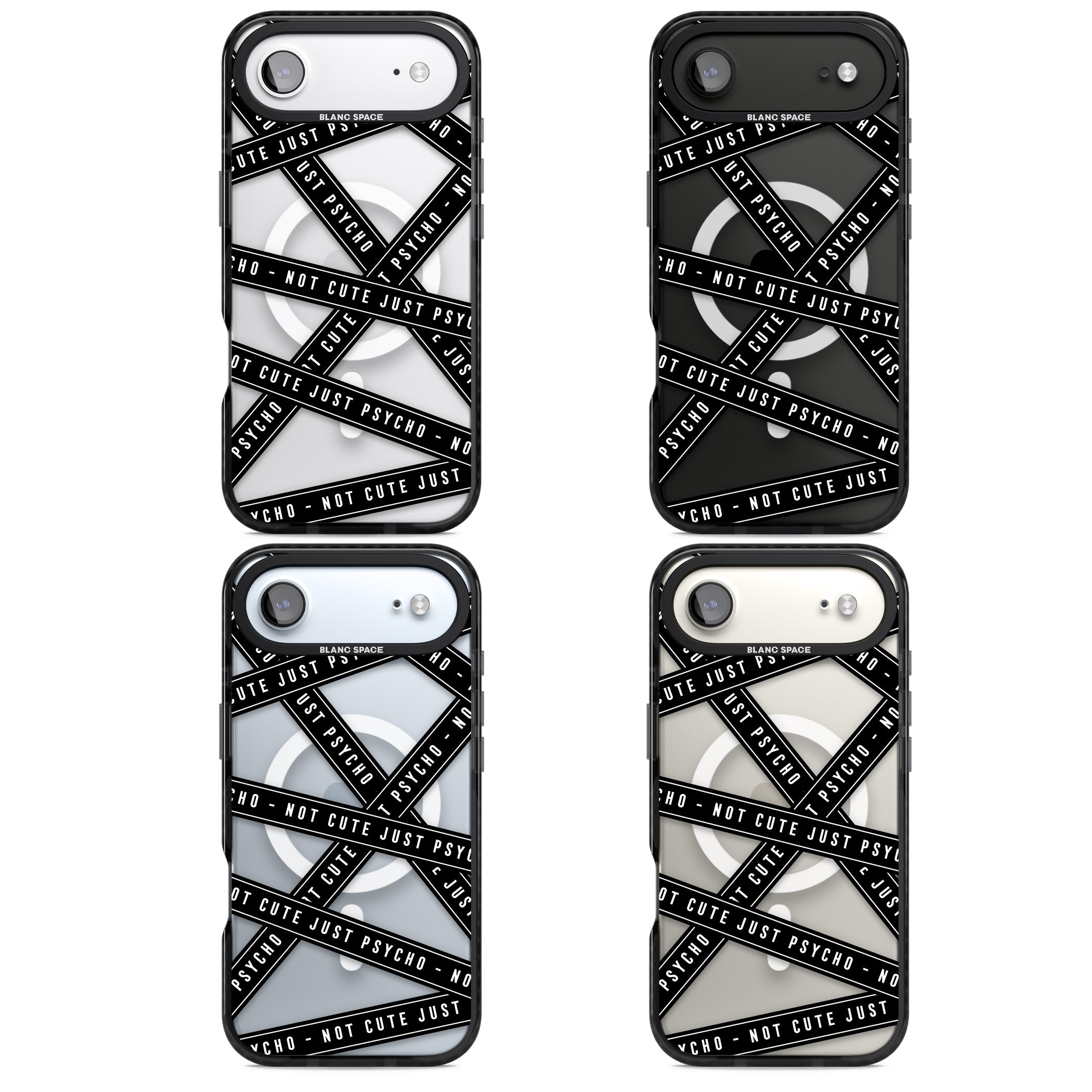 Not Cute Just Psycho iPhone 17 Air Impact Pro Black Phone Case APT Impact Protection