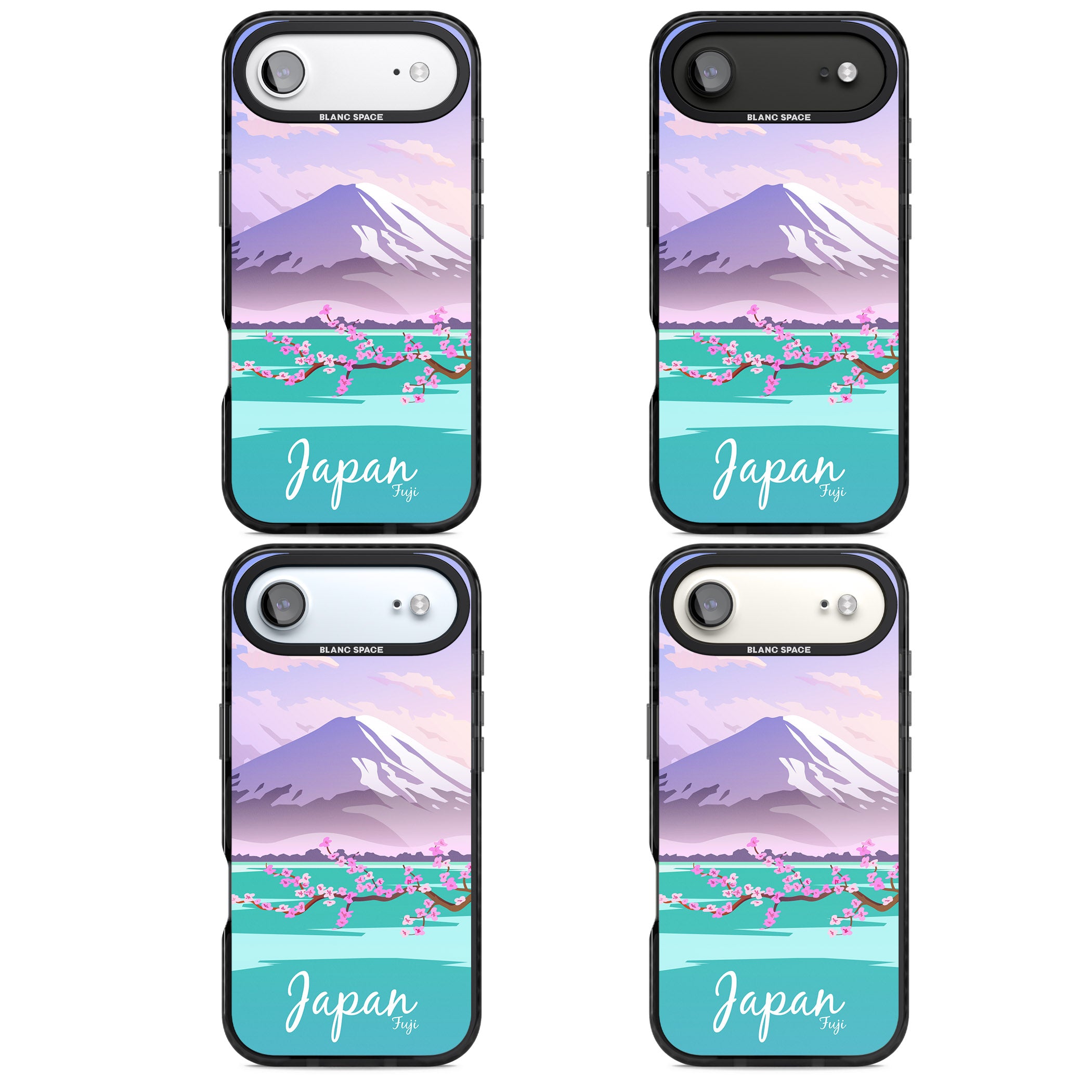 Vintage Travel Poster Japan iPhone 17 Air Impact Pro Black Phone Case APT Impact Protection