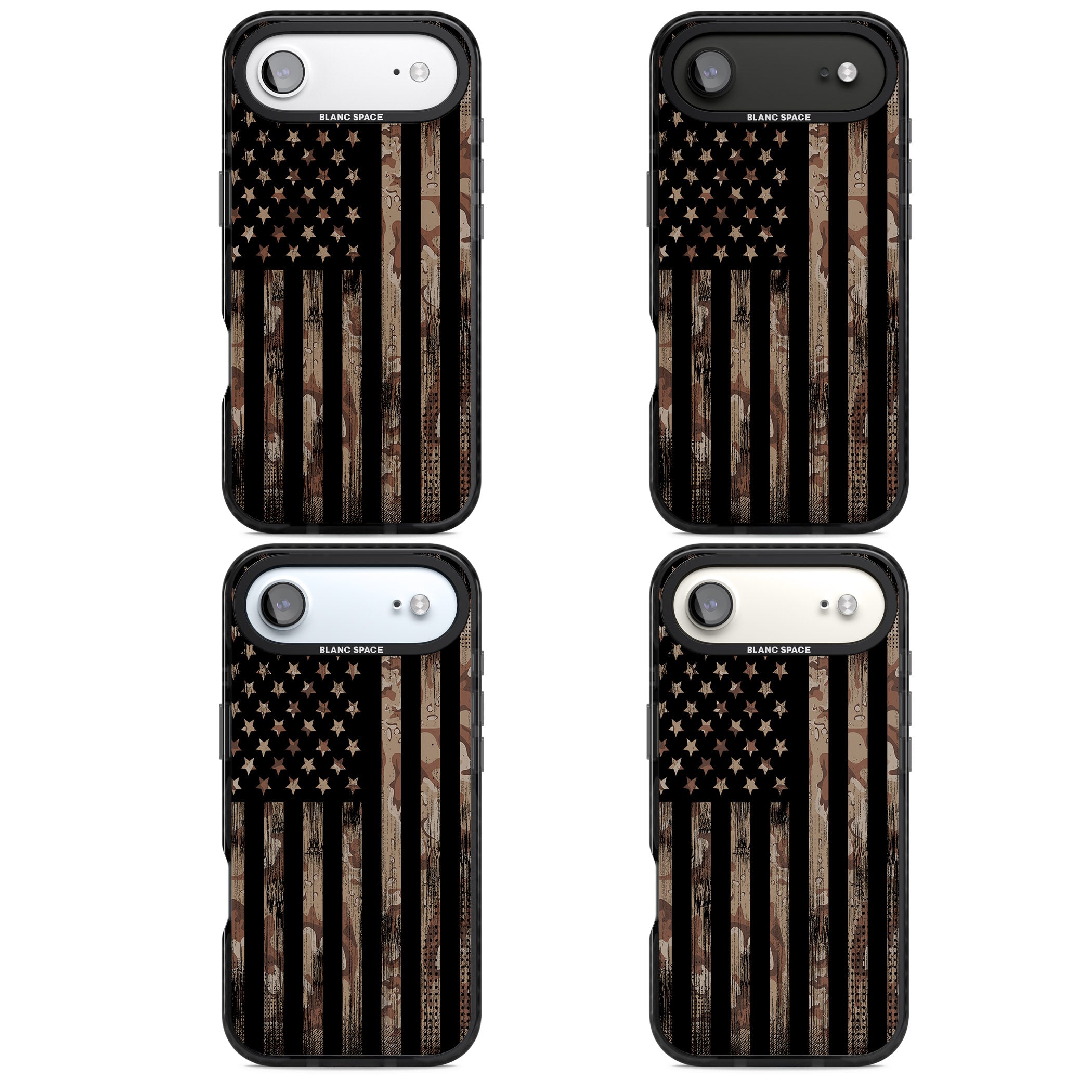 Desert Camo Us Flag iPhone 17 Air Impact Pro Black Phone Case APT Impact Protection