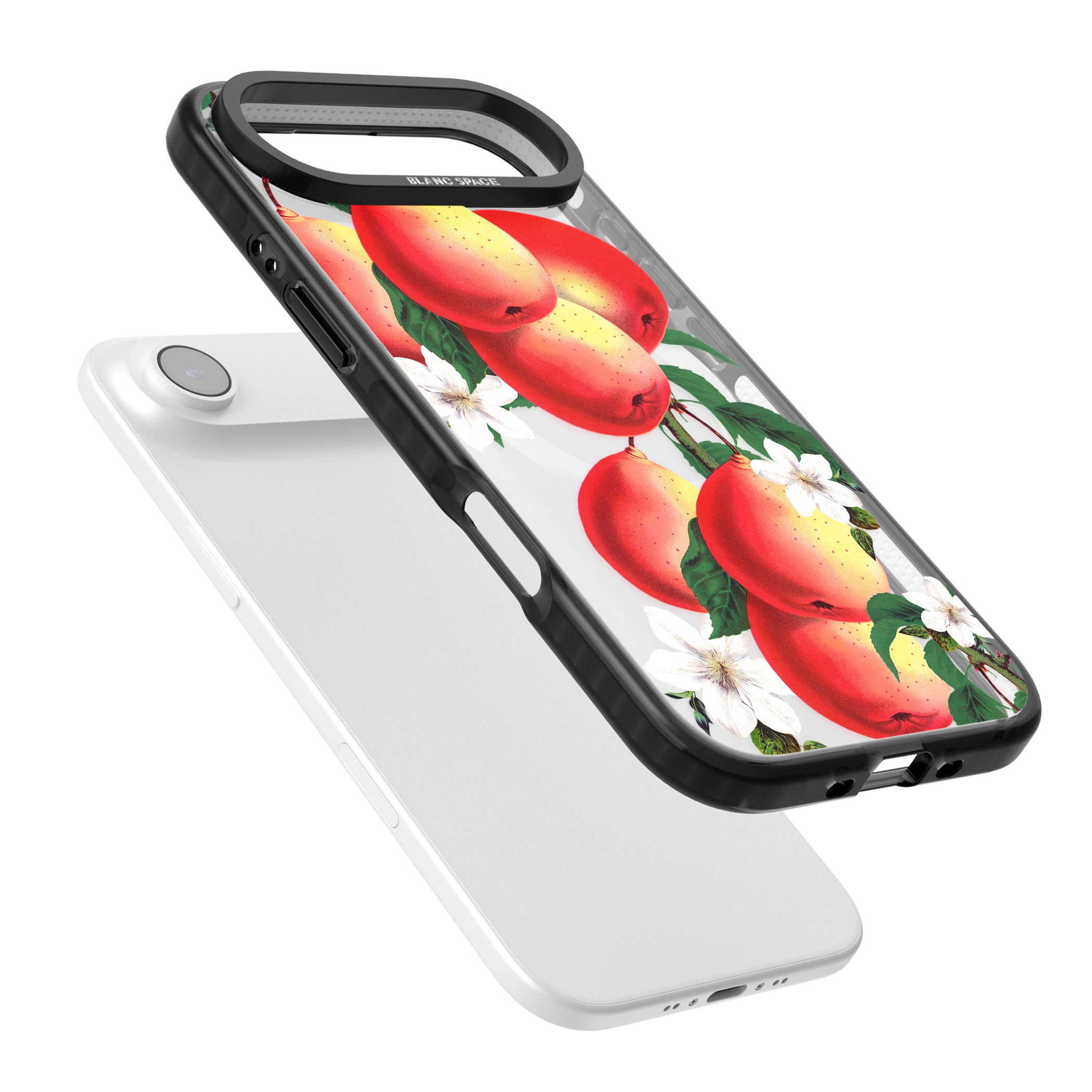 Vintage Painted Peaches iPhone 17 Air Impact Pro Black Phone Case Colours