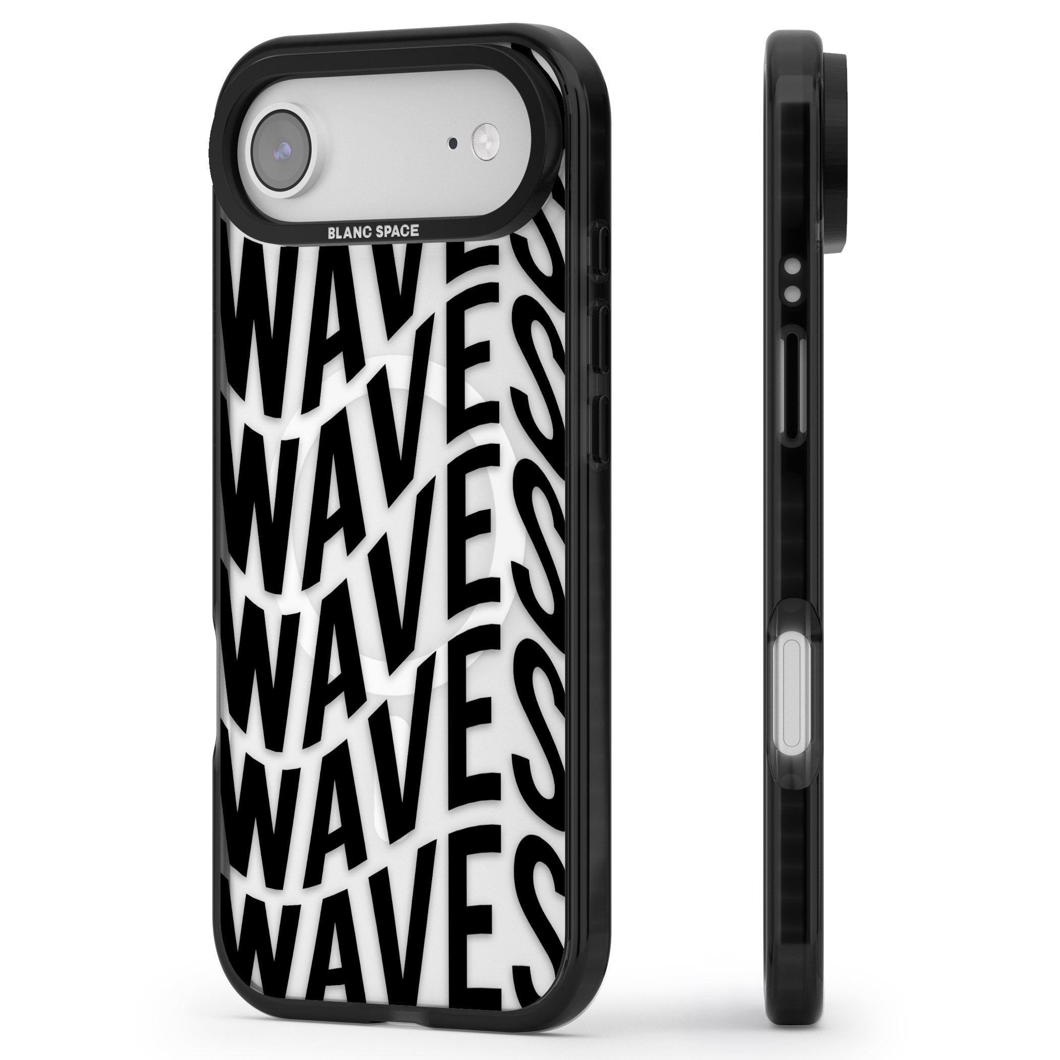 Waves iPhone 17 Air Impact Pro Black Phone Case Side Profile