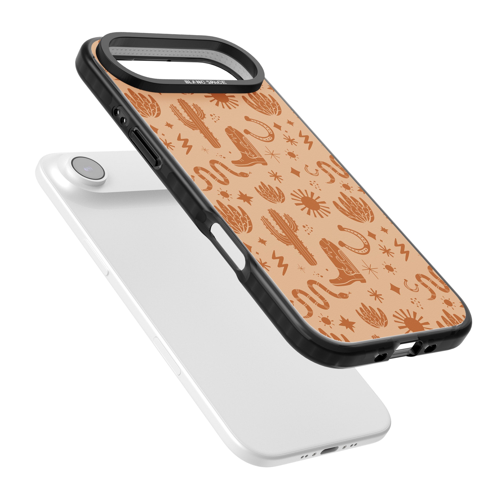 Wild West Pattern iPhone 17 Air Impact Pro Black Phone Case Colours