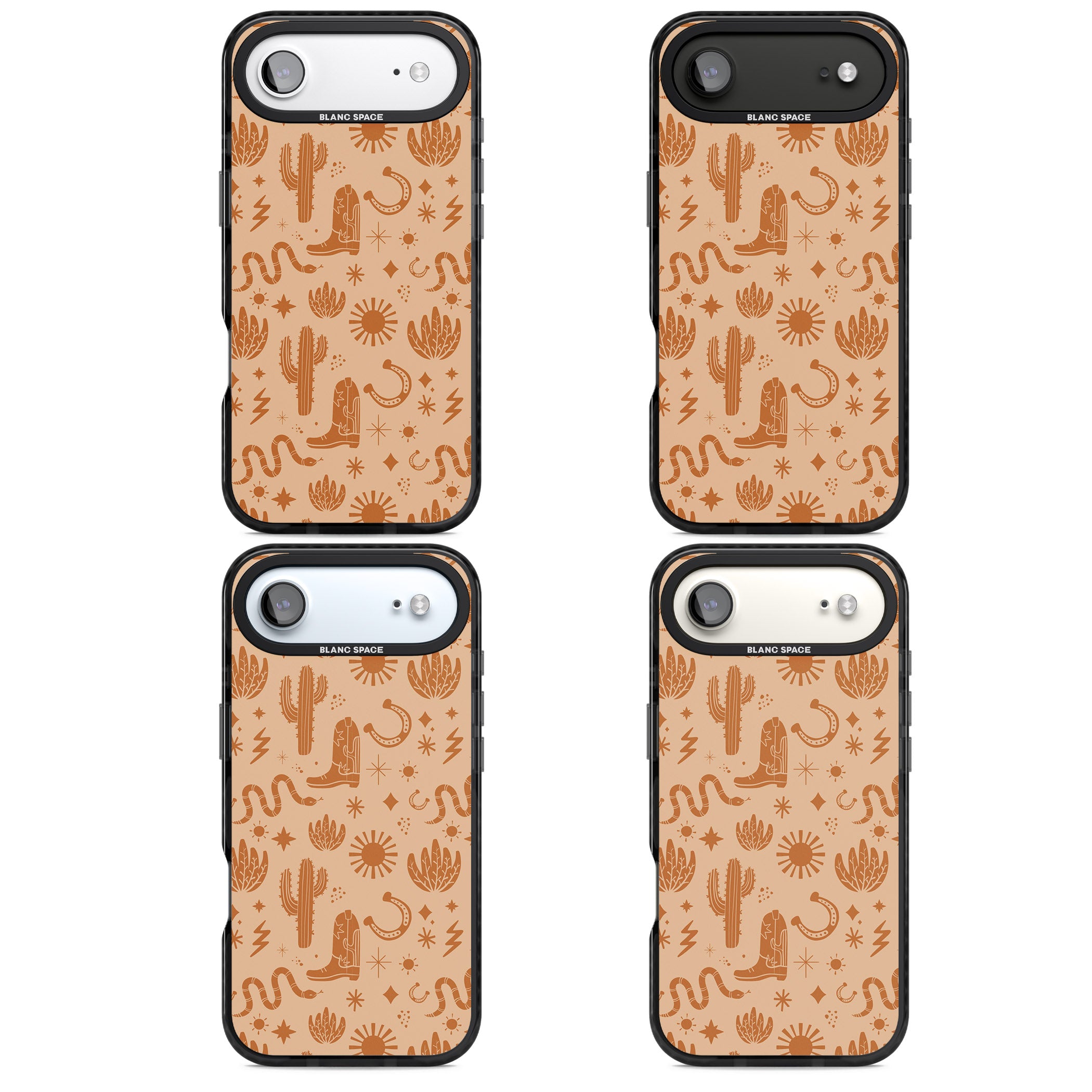 Wild West Pattern iPhone 17 Air Impact Pro Black Phone Case APT Impact Protection