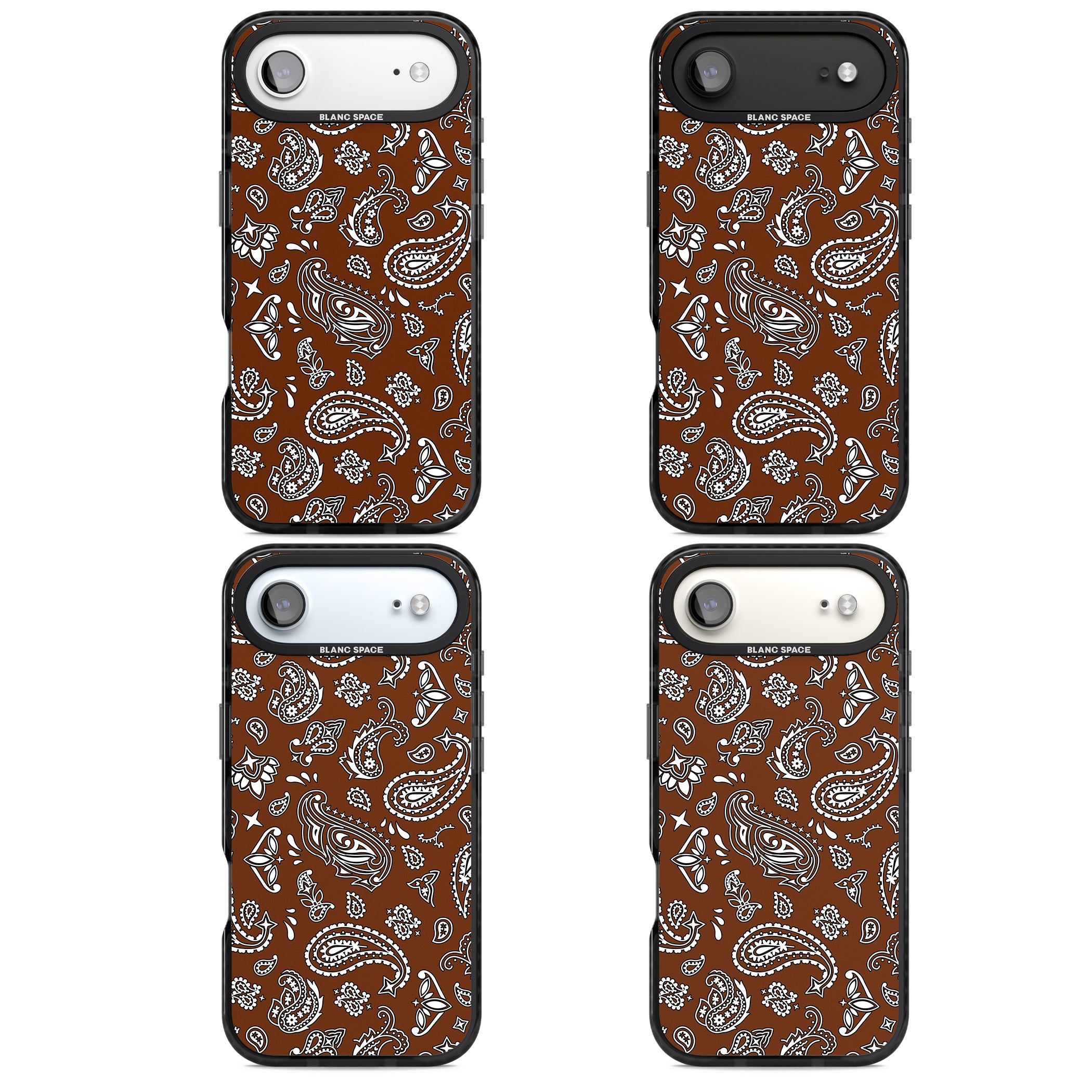 Brown Bandana iPhone 17 Air Impact Pro Black Phone Case APT Impact Protection