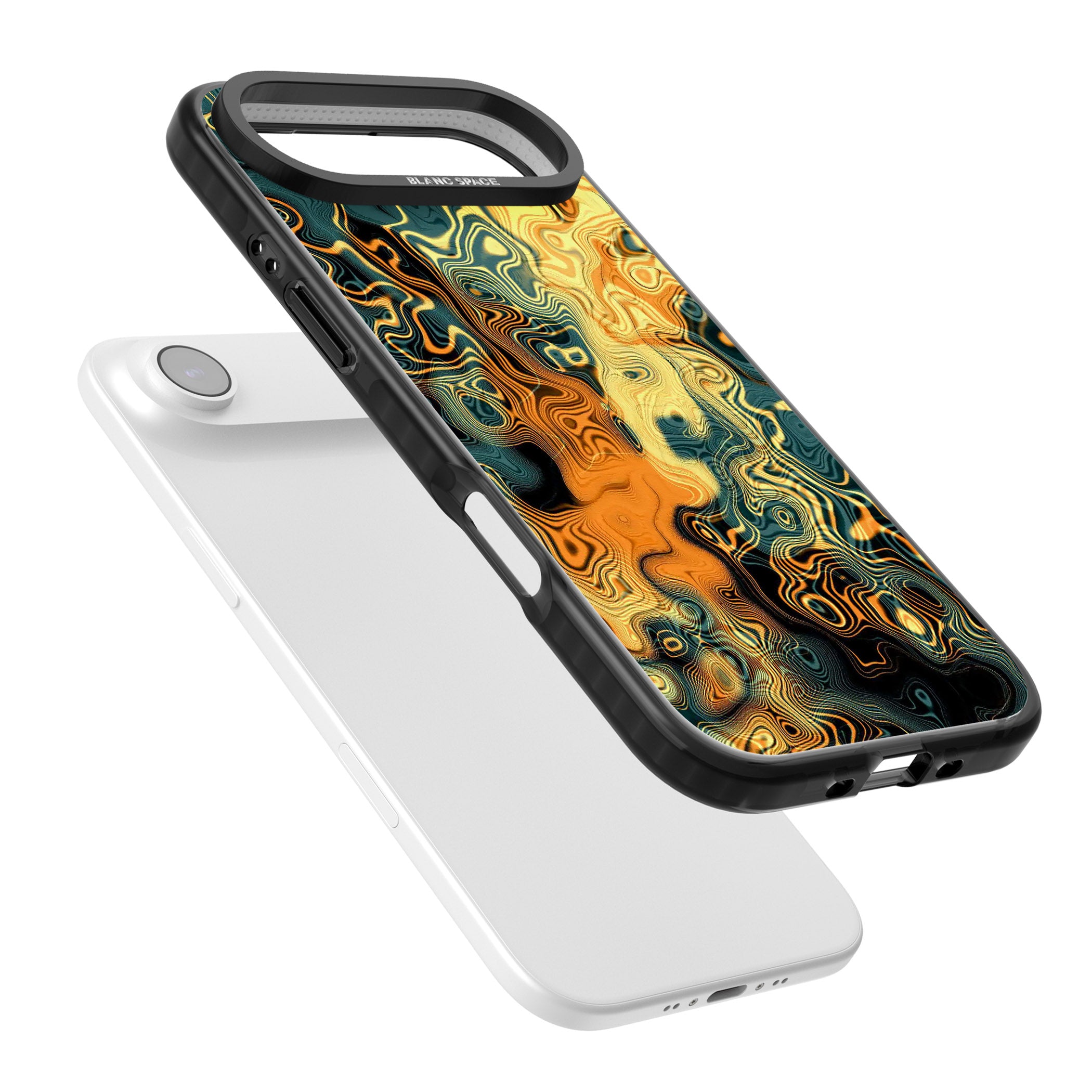 Gold Green Marble iPhone 17 Air Impact Black Phone Case Colours