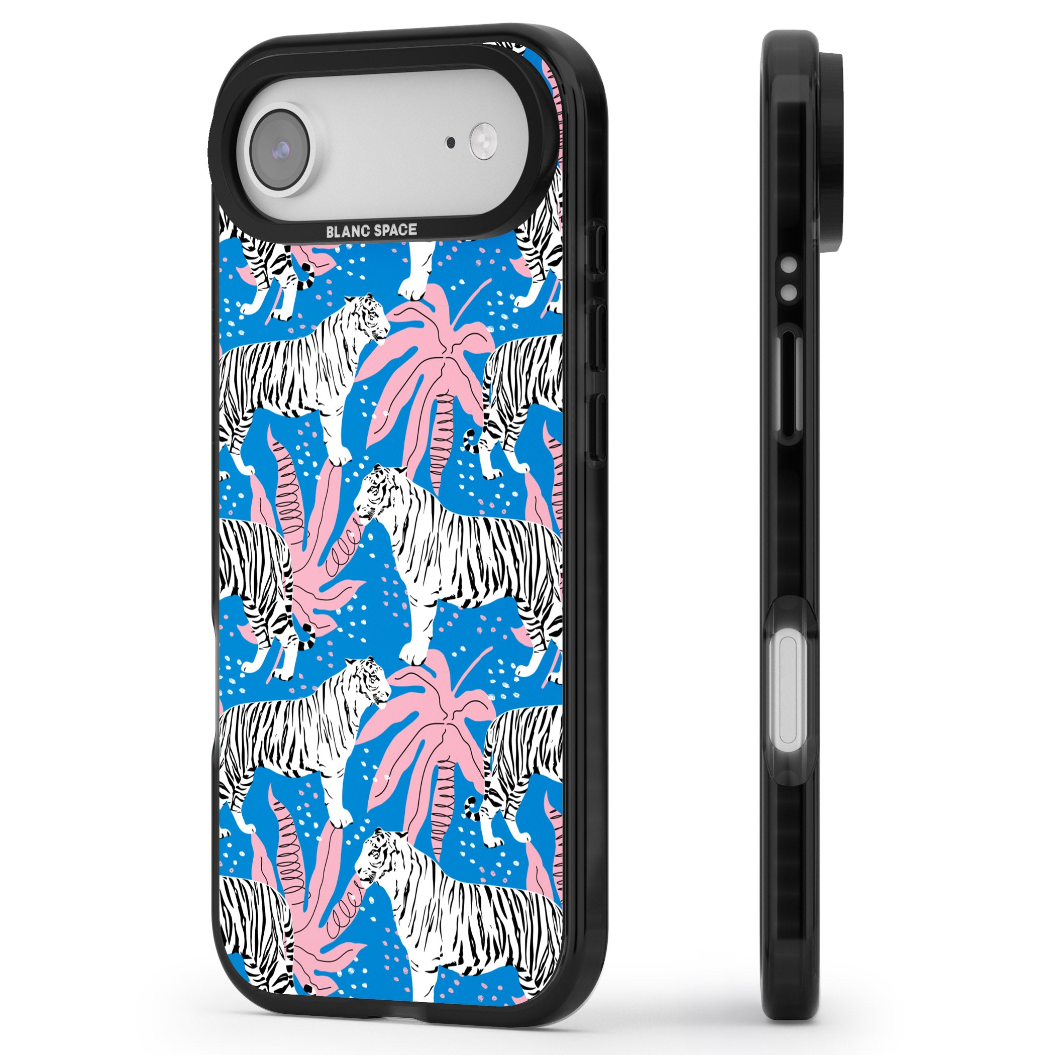 Bengal Blues iPhone 17 Air Impact Black Phone Case Side Profile