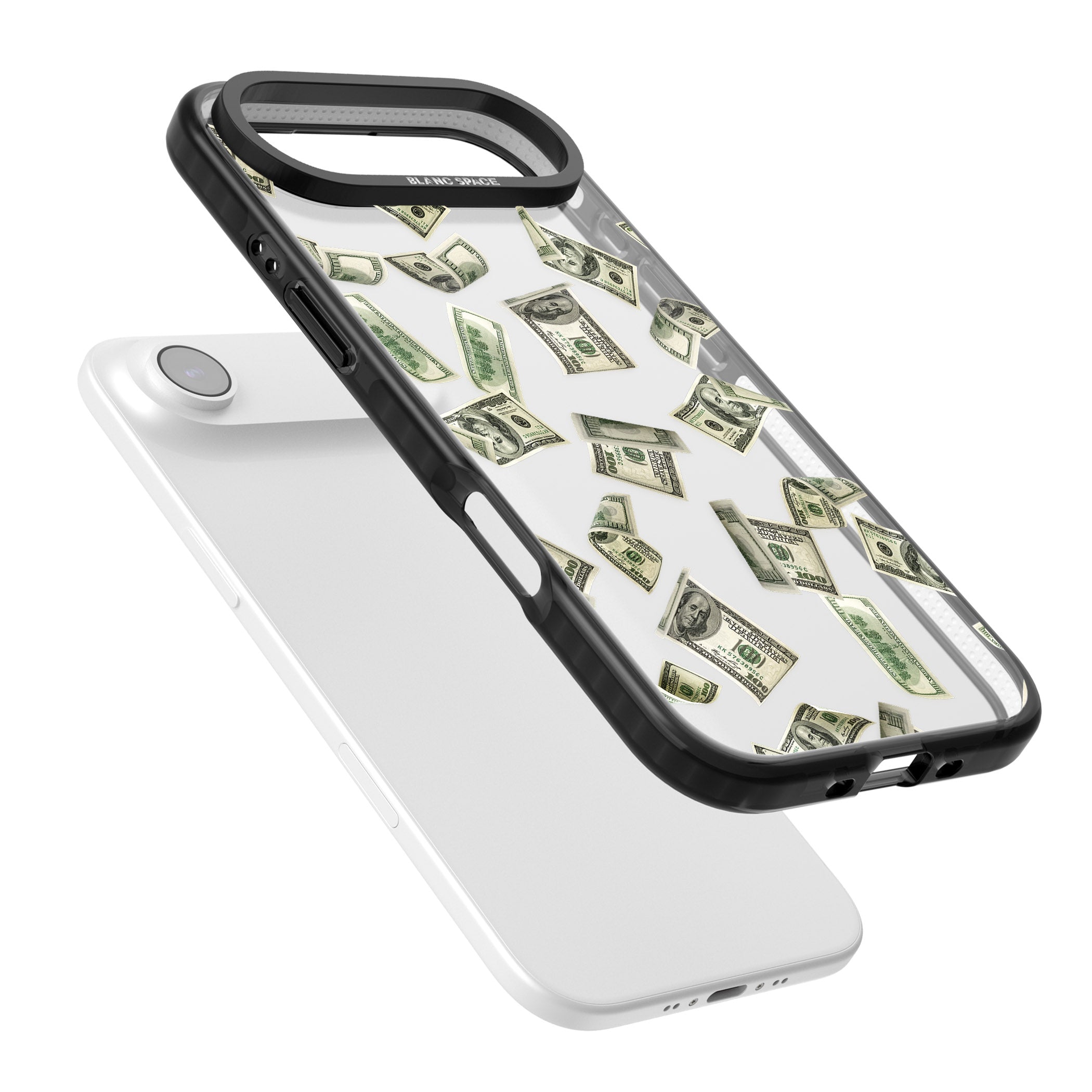 Falling Cash iPhone 17 Air Impact Black Phone Case Colours
