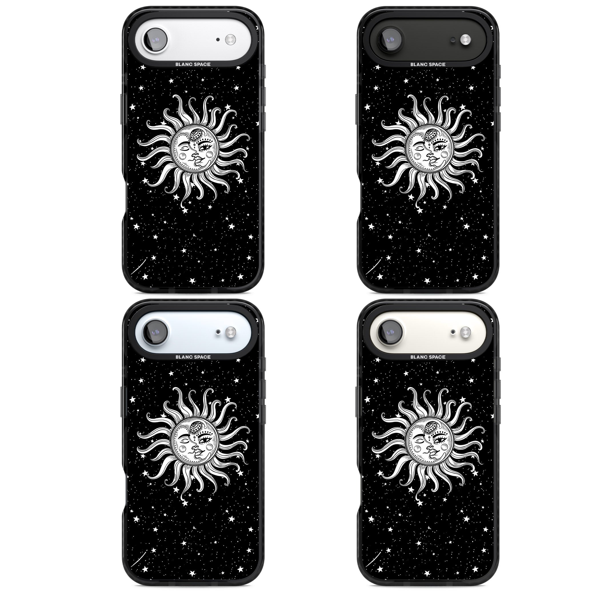 Mystic Sun Moon iPhone 17 Air Impact Black Phone Case APT Impact Protection