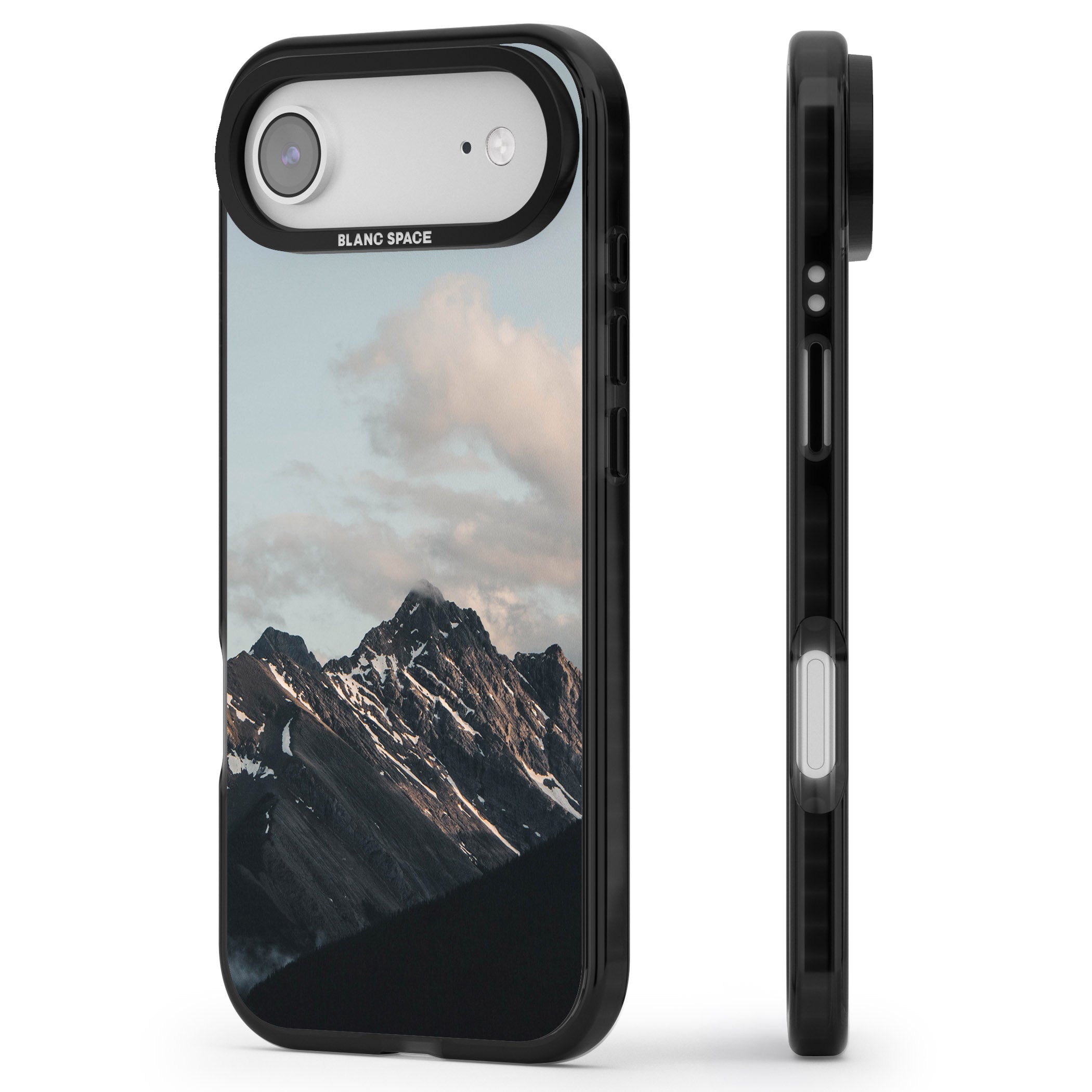 Twilight Mountain iPhone 17 Air Impact Black Phone Case Side Profile