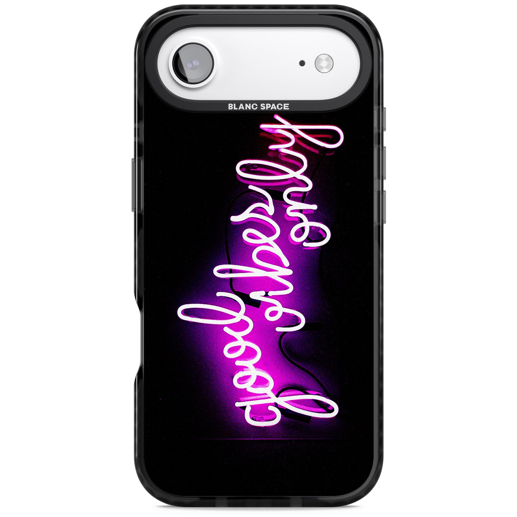 Good Vibes Only Neon Glow iPhone 17 Air Impact Black Phone Case