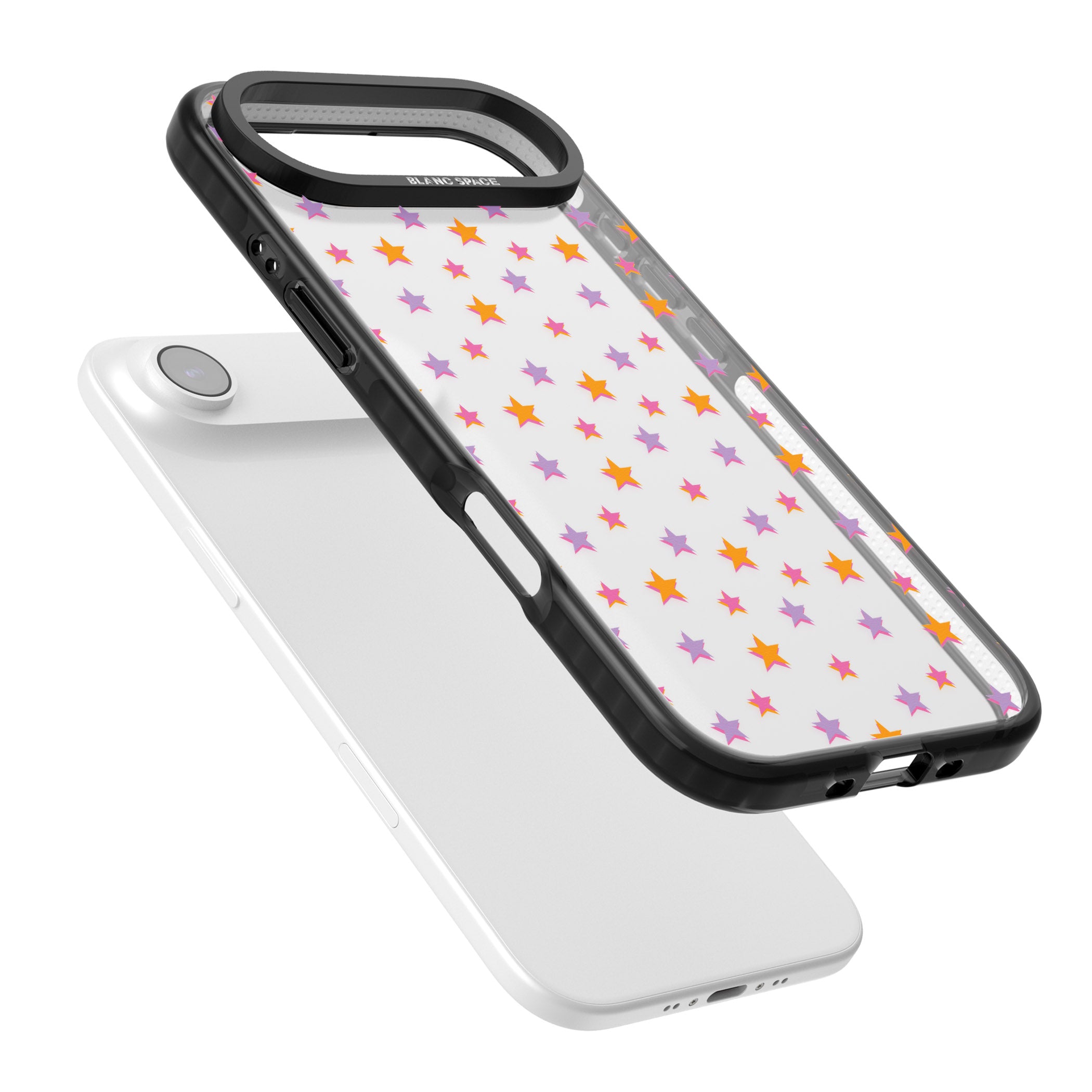 Spangling Stars Pattern iPhone 17 Air Impact Black Phone Case Colours