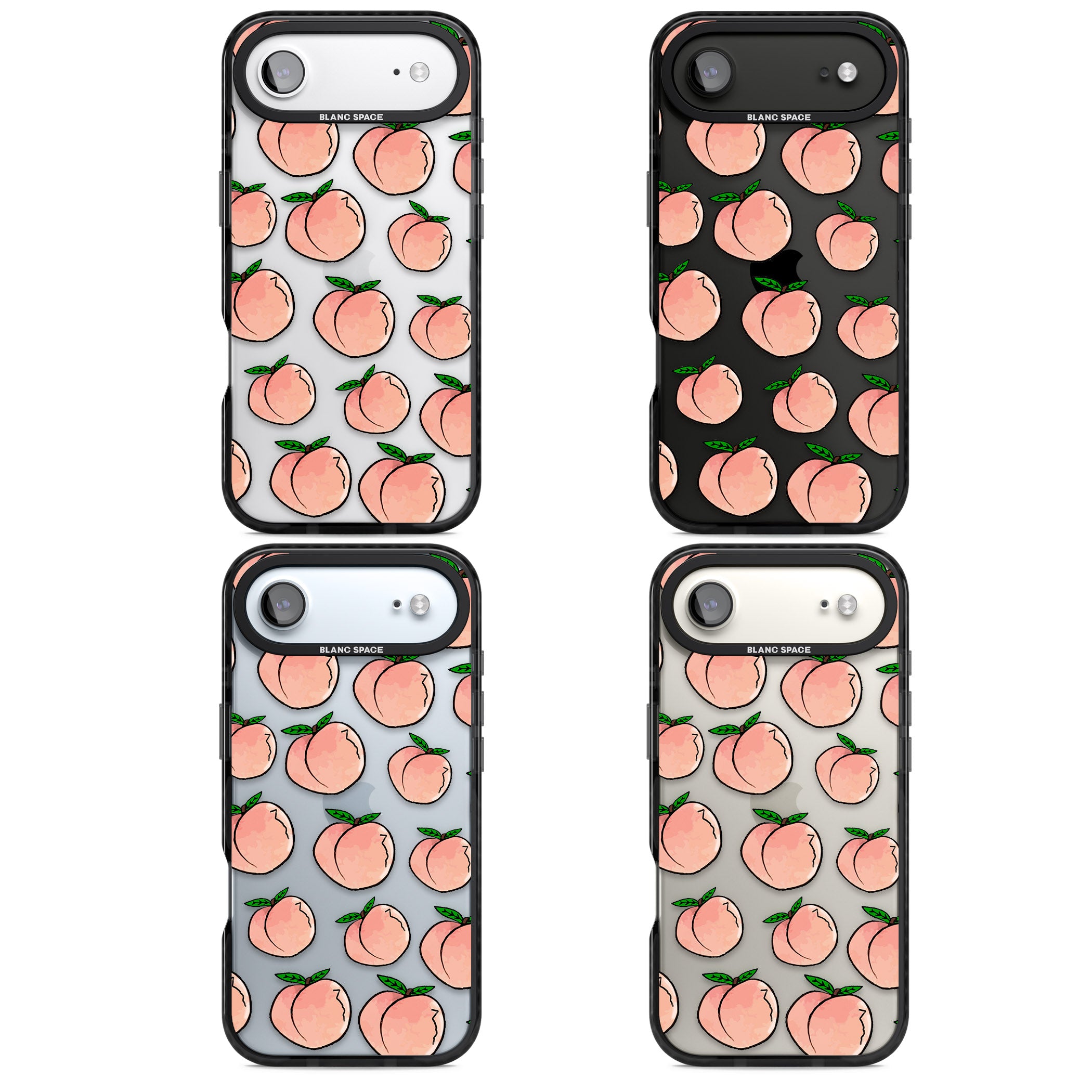 Peachy Picnic iPhone 17 Air Impact Black Phone Case APT Impact Protection