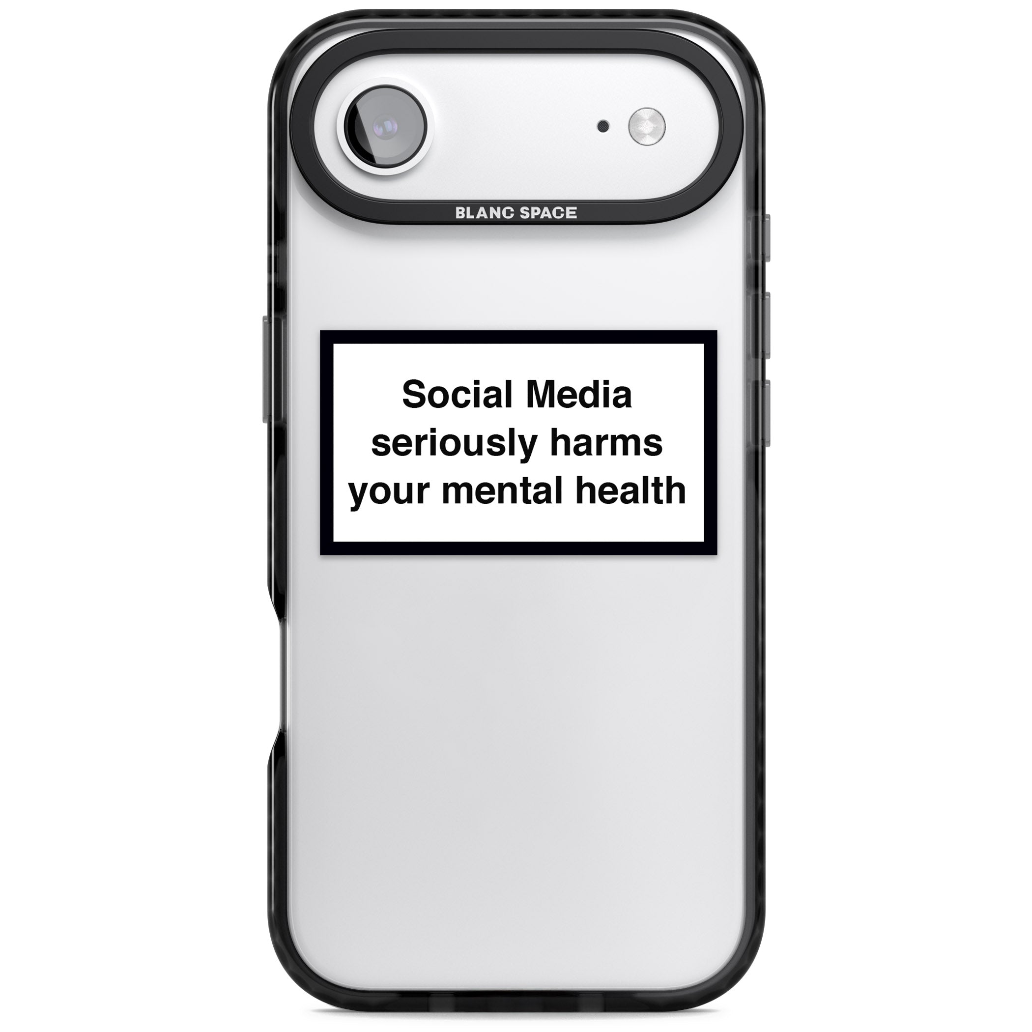Social Media Quote iPhone 17 Air Impact Black Phone Case