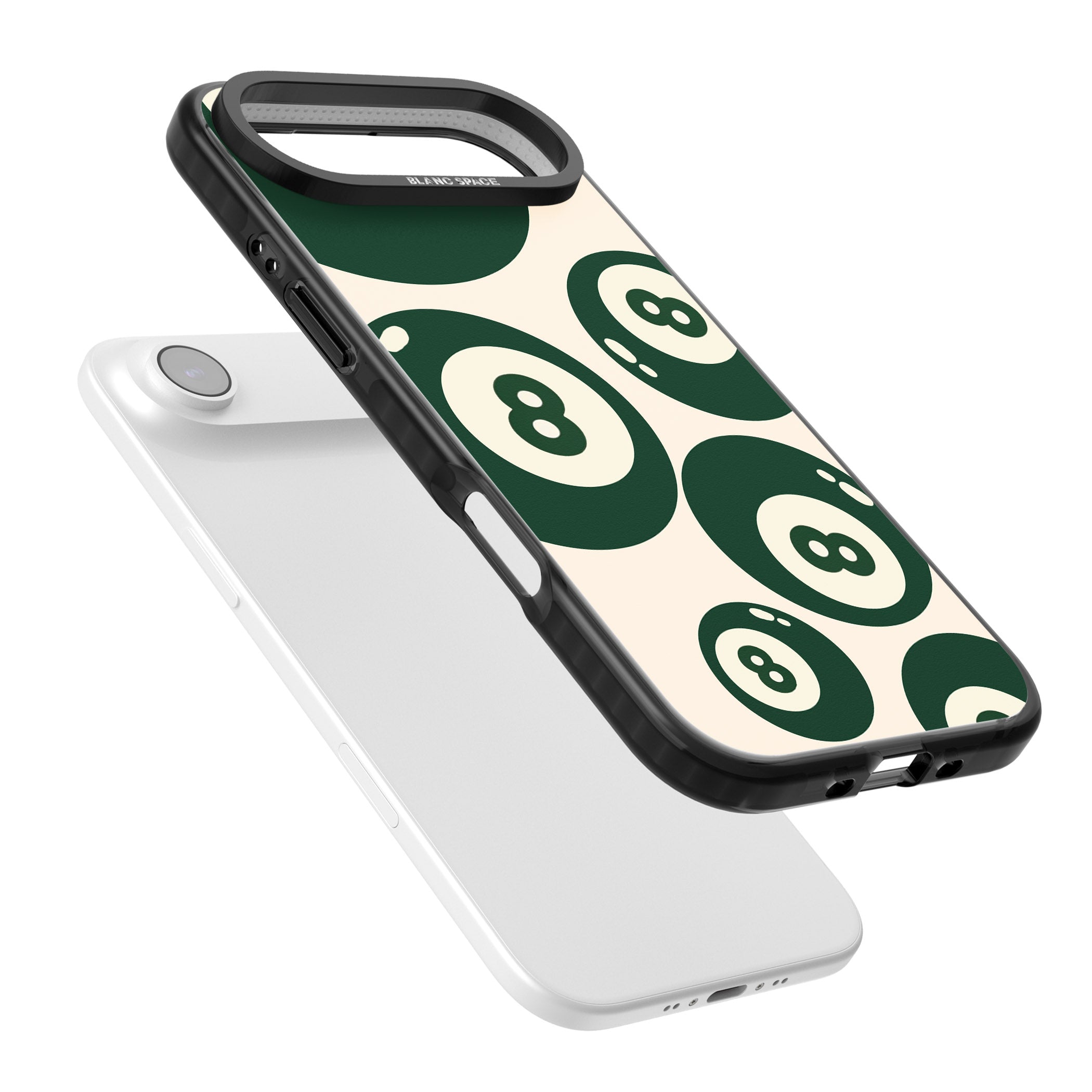 Green Eight Balls iPhone 17 Air Impact Black Phone Case Colours