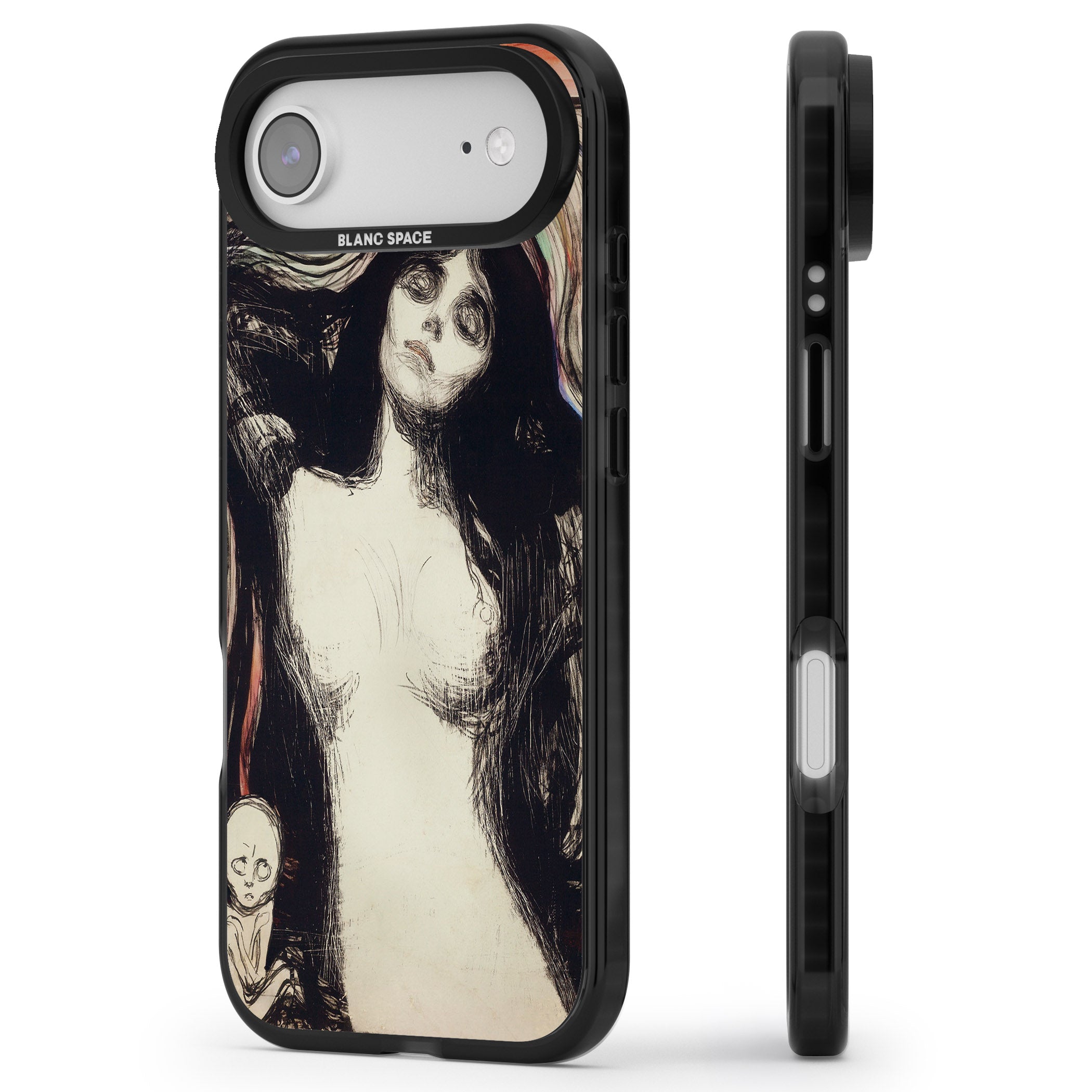 Madonna iPhone 17 Air Impact Black Phone Case Side Profile