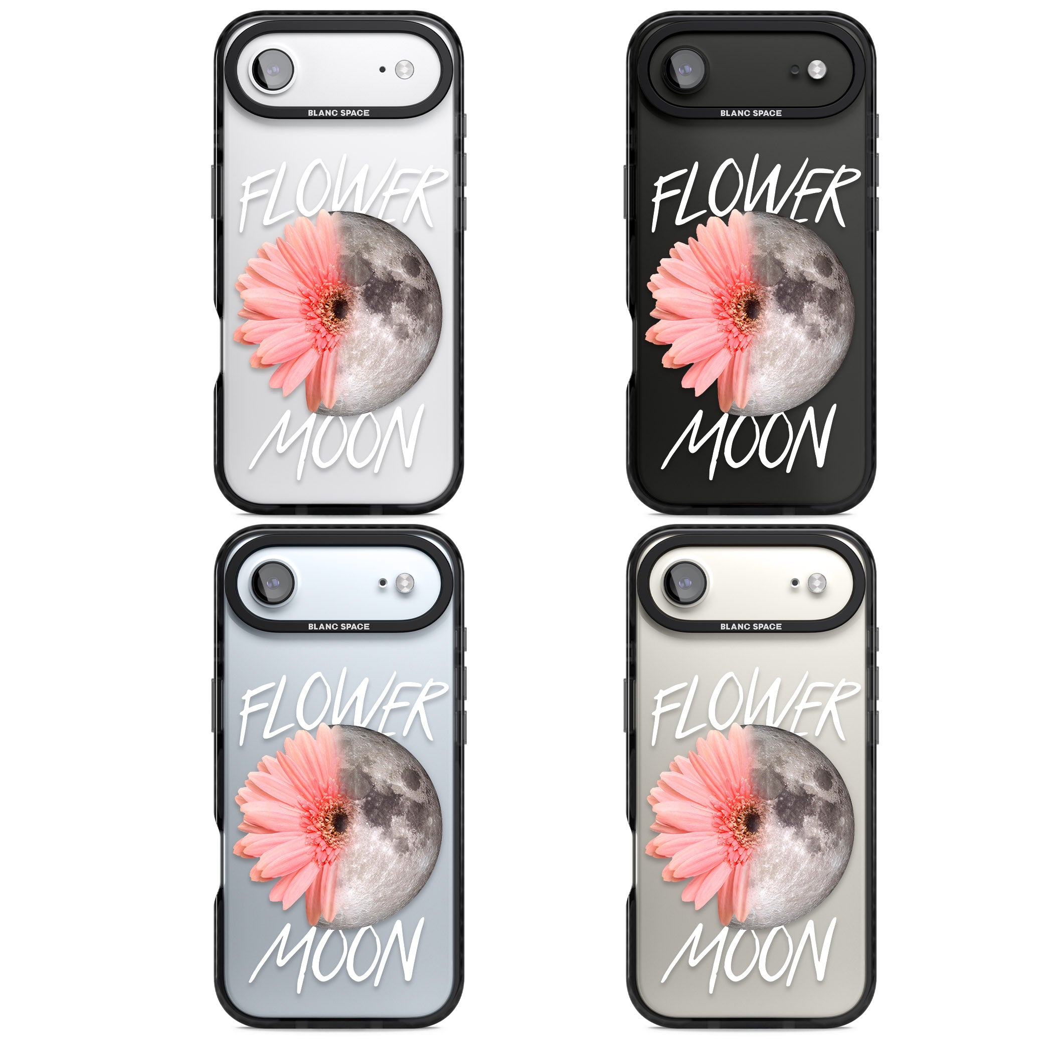 Flower Moon iPhone 17 Air Impact Black Phone Case APT Impact Protection
