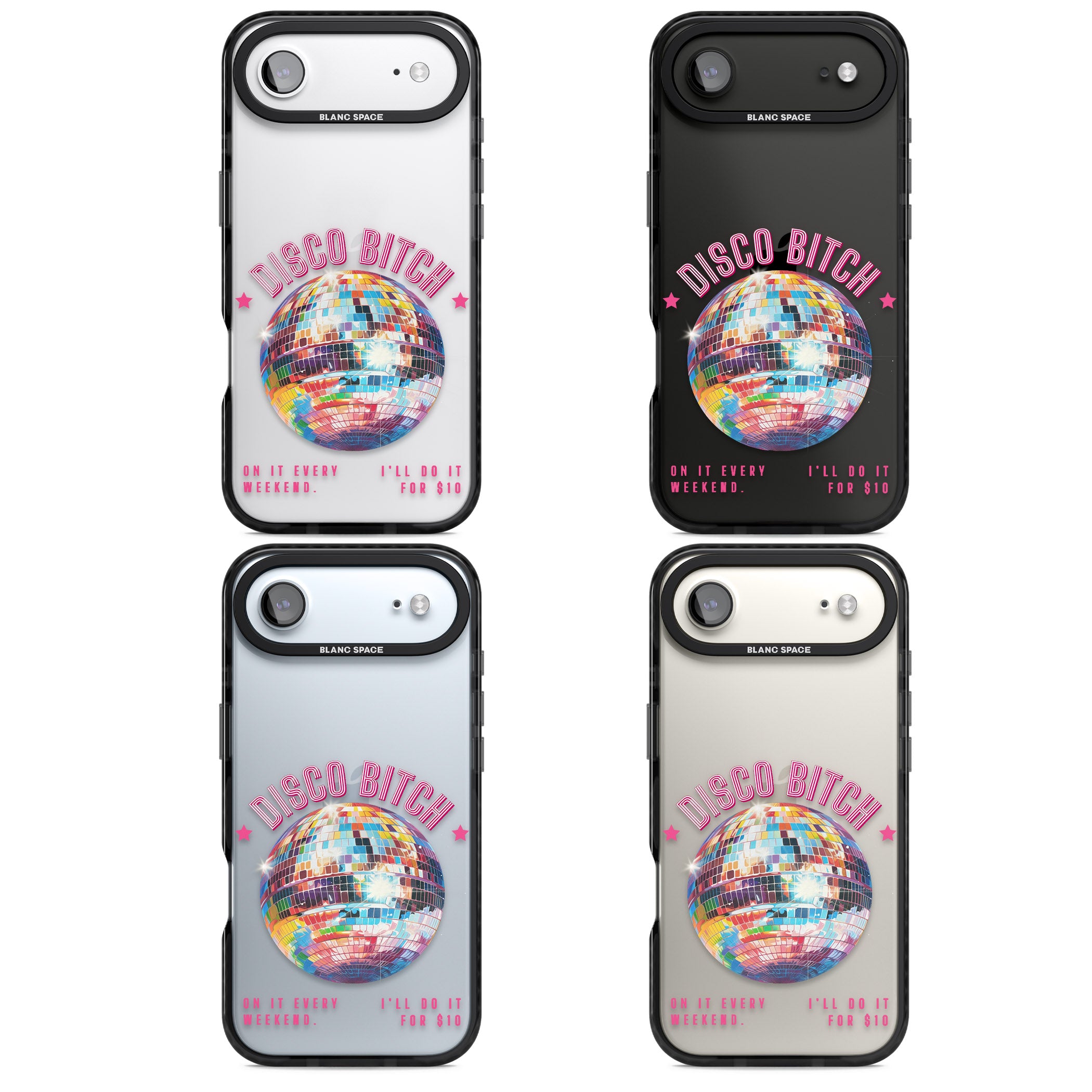 Disco B Tch iPhone 17 Air Impact Black Phone Case APT Impact Protection