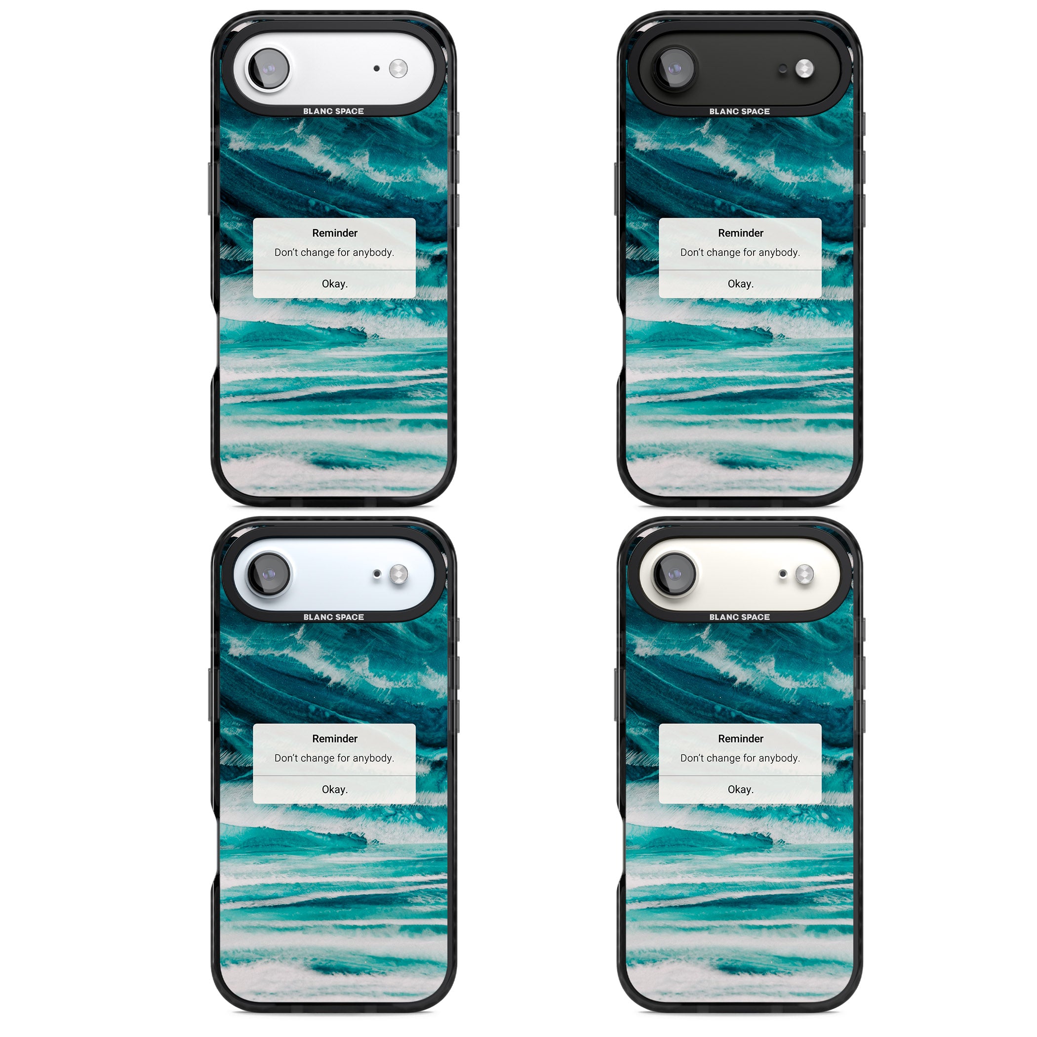 Ocean Vibe Reminder iPhone 17 Air Impact Black Phone Case APT Impact Protection