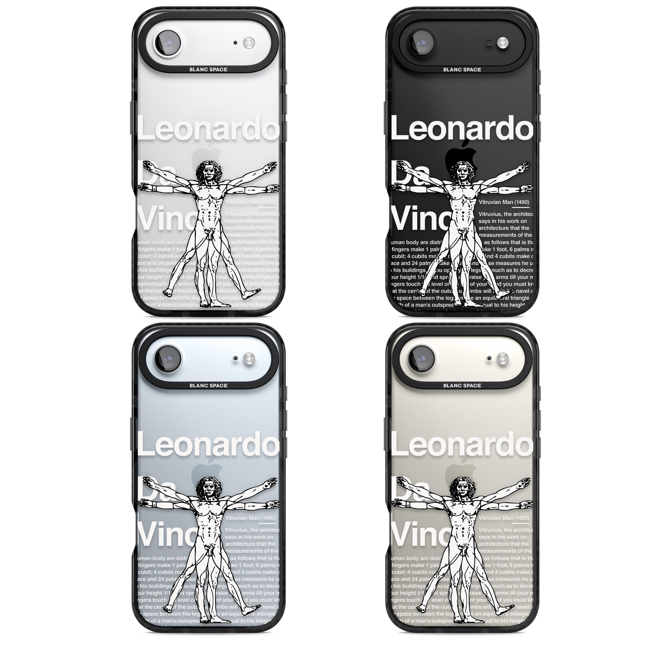 Vitruvian Man iPhone 17 Air Impact Black Phone Case APT Impact Protection