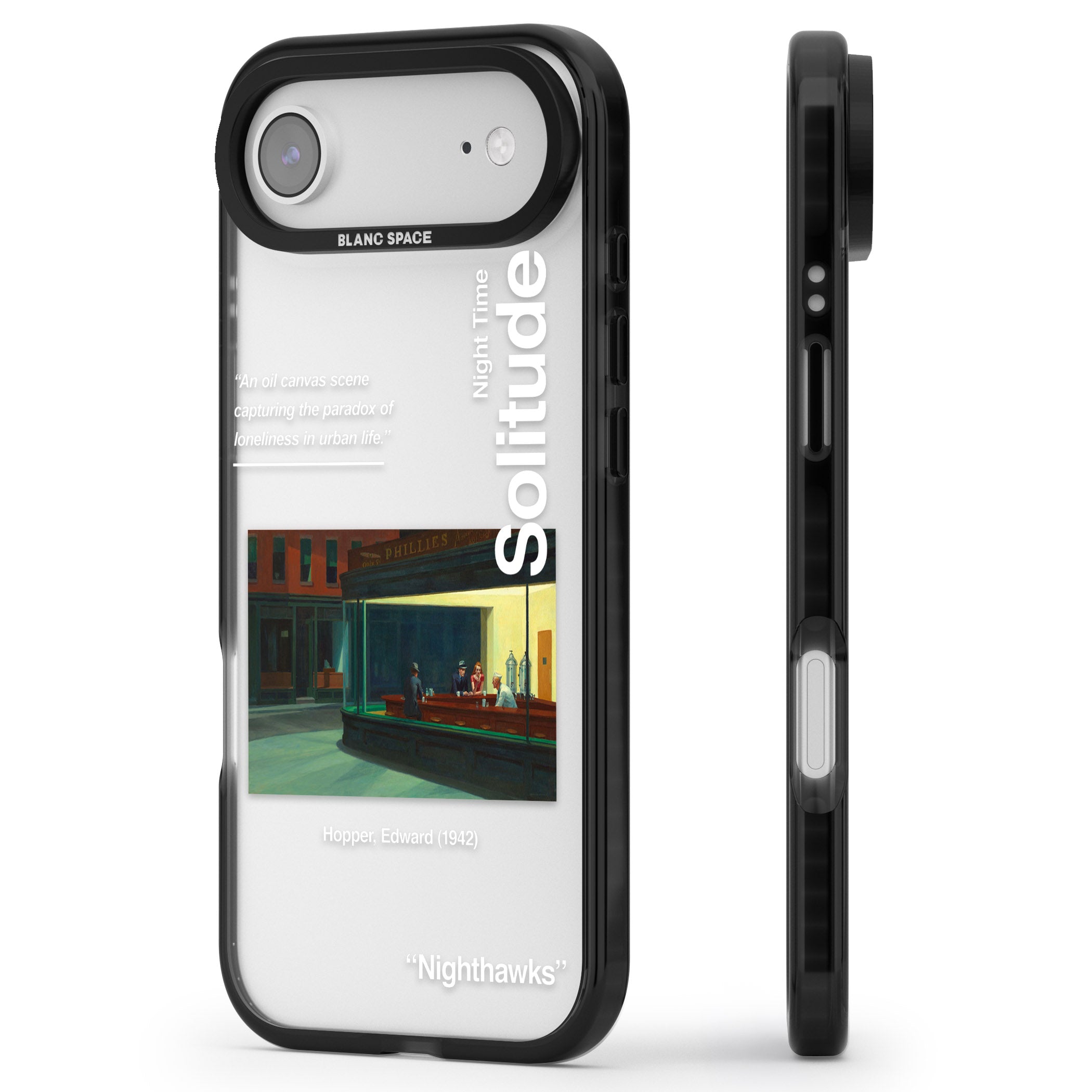 Nighthawks iPhone 17 Air Impact Black Phone Case Side Profile