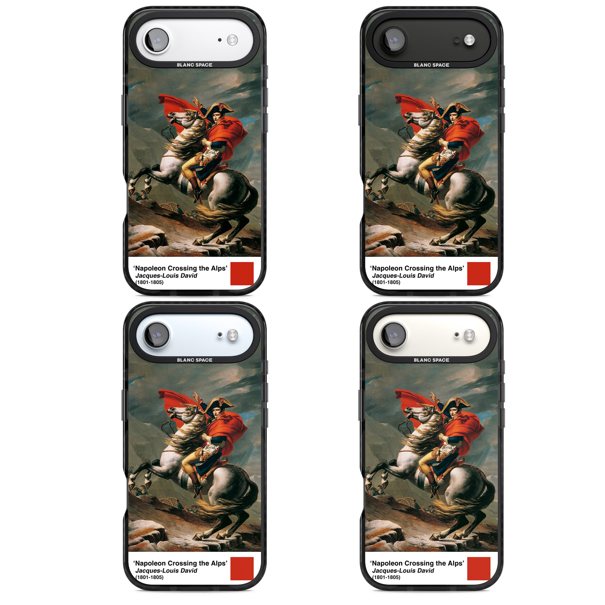 Napoleon Crossing The Alps iPhone 17 Air Impact Black Phone Case APT Impact Protection