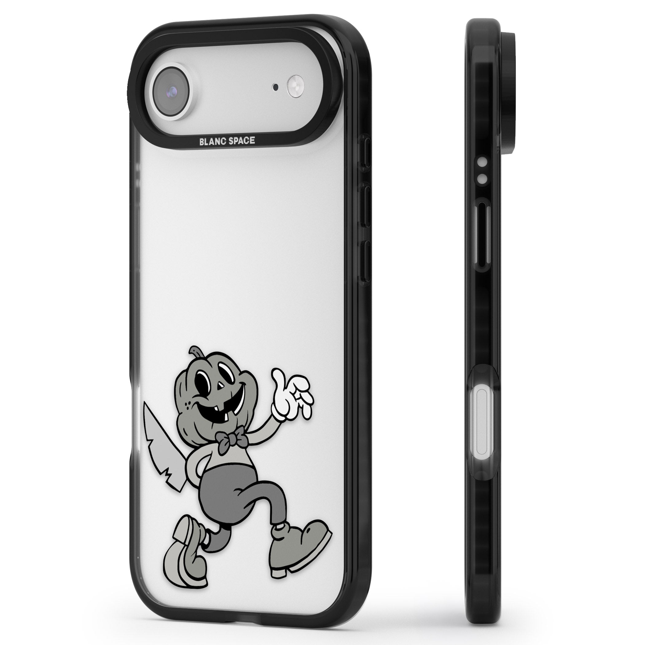 Jack O' Slasher iPhone 17 Air Impact Black Phone Case Side Profile
