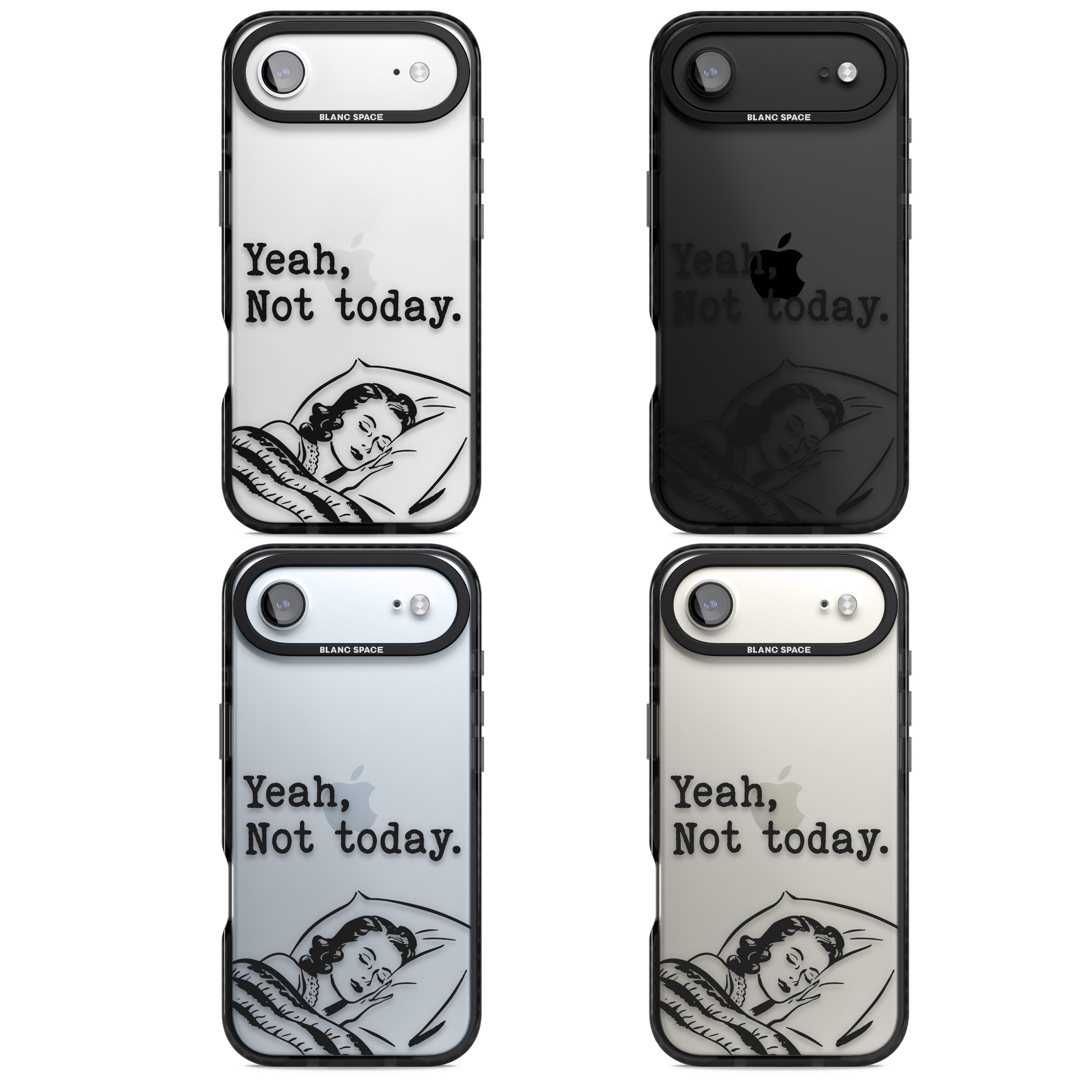 Yeah, Not Today iPhone 17 Air Impact Black Phone Case APT Impact Protection