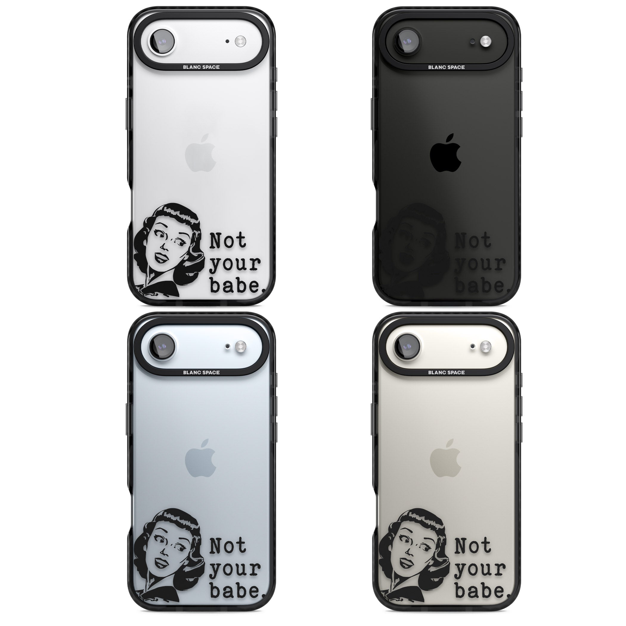 Not Your Babe iPhone 17 Air Impact Black Phone Case APT Impact Protection