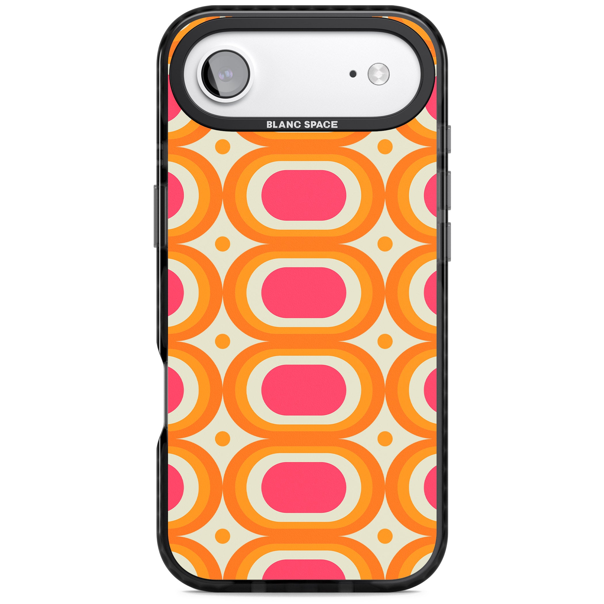 Groovy 60S Shape Pattern iPhone 17 Air Impact Black Phone Case