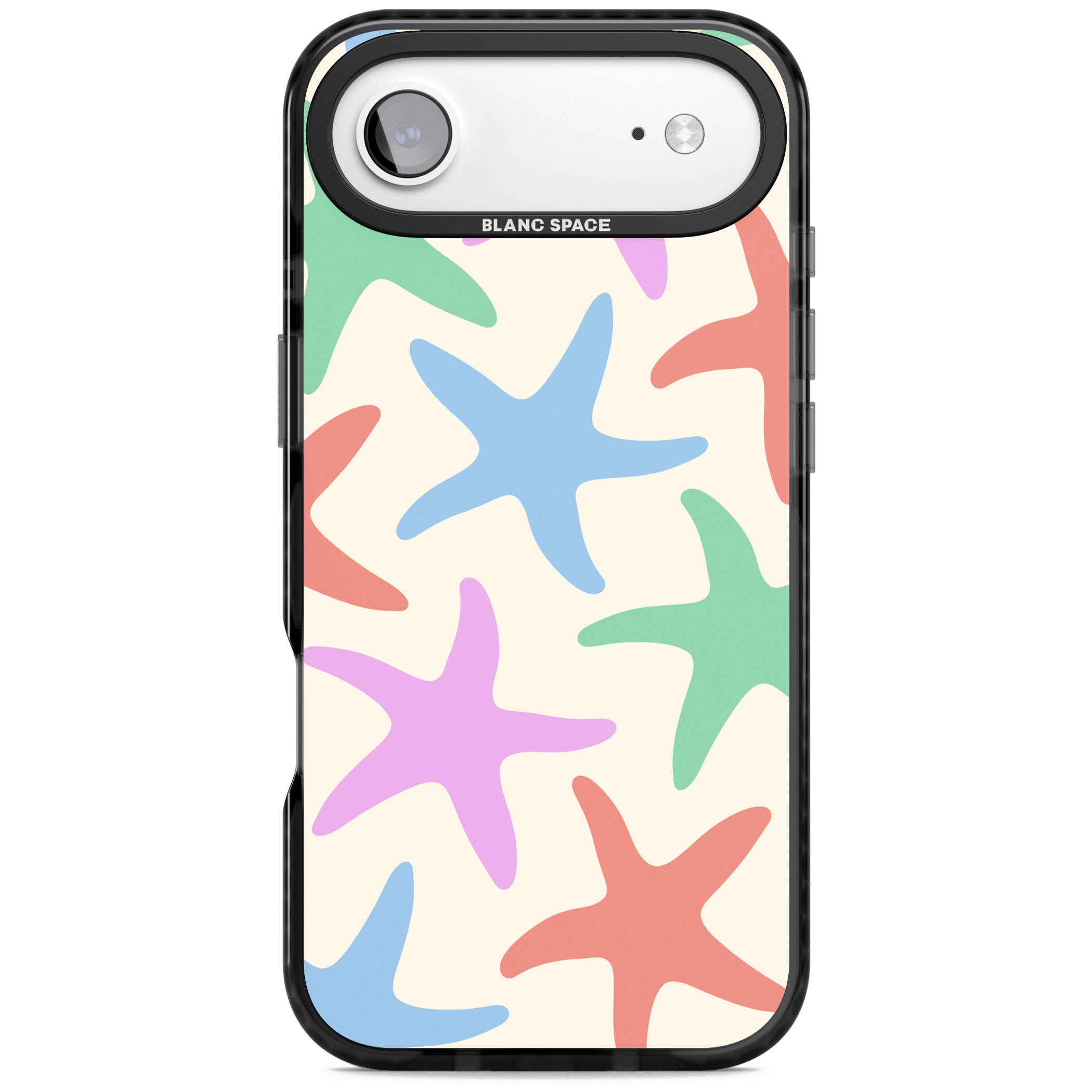 Pastel Starfish iPhone 17 Air Impact Black Phone Case