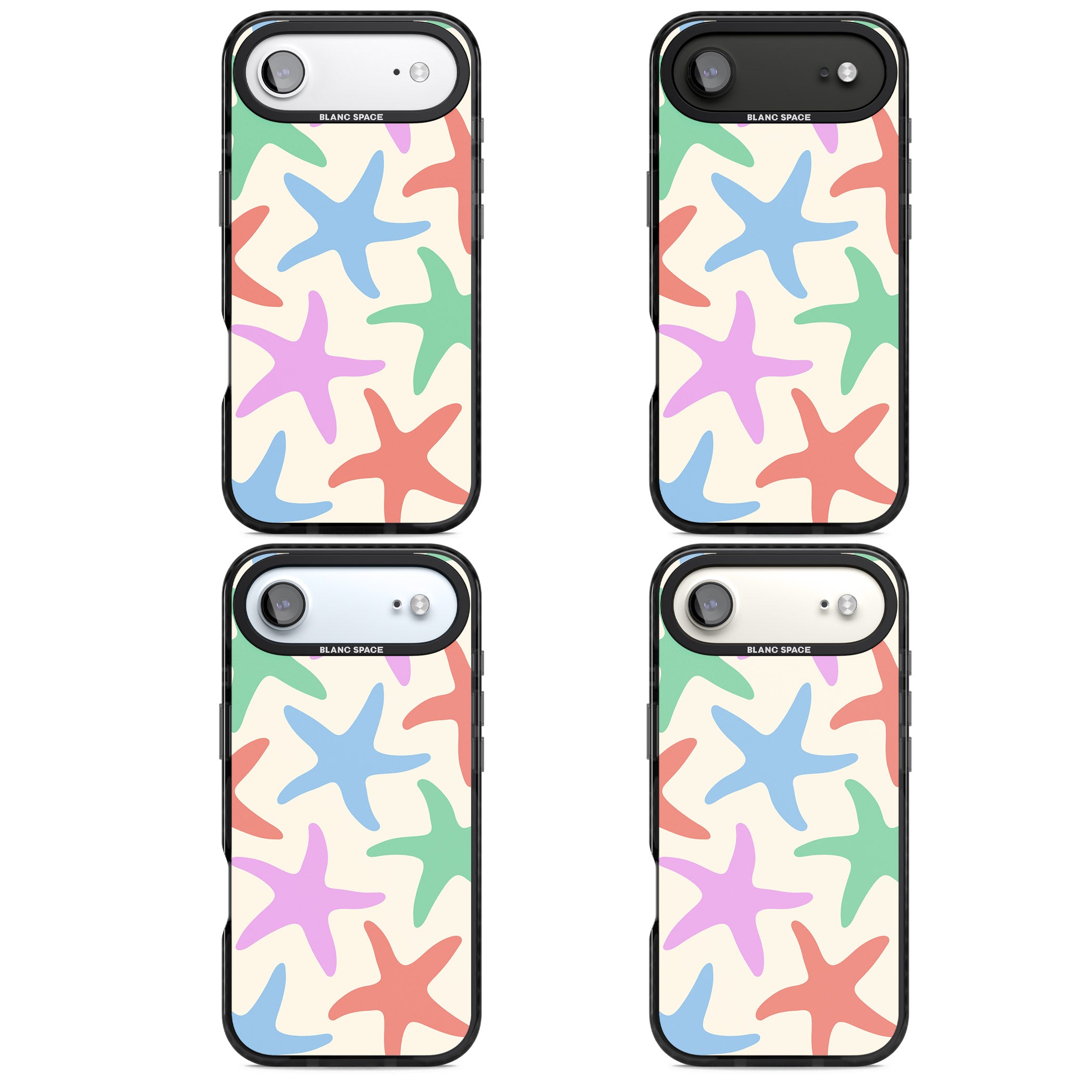 Pastel Starfish iPhone 17 Air Impact Black Phone Case APT Impact Protection