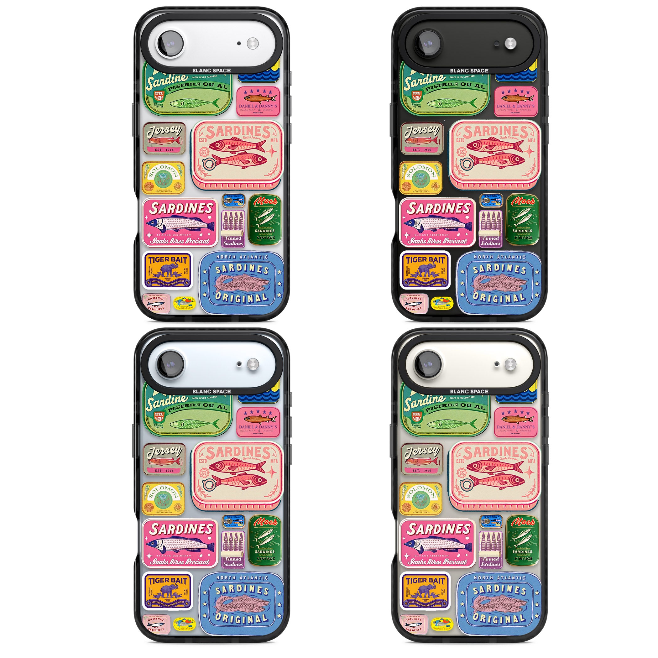 Vintage Sardine Tins iPhone 17 Air Impact Black Phone Case APT Impact Protection