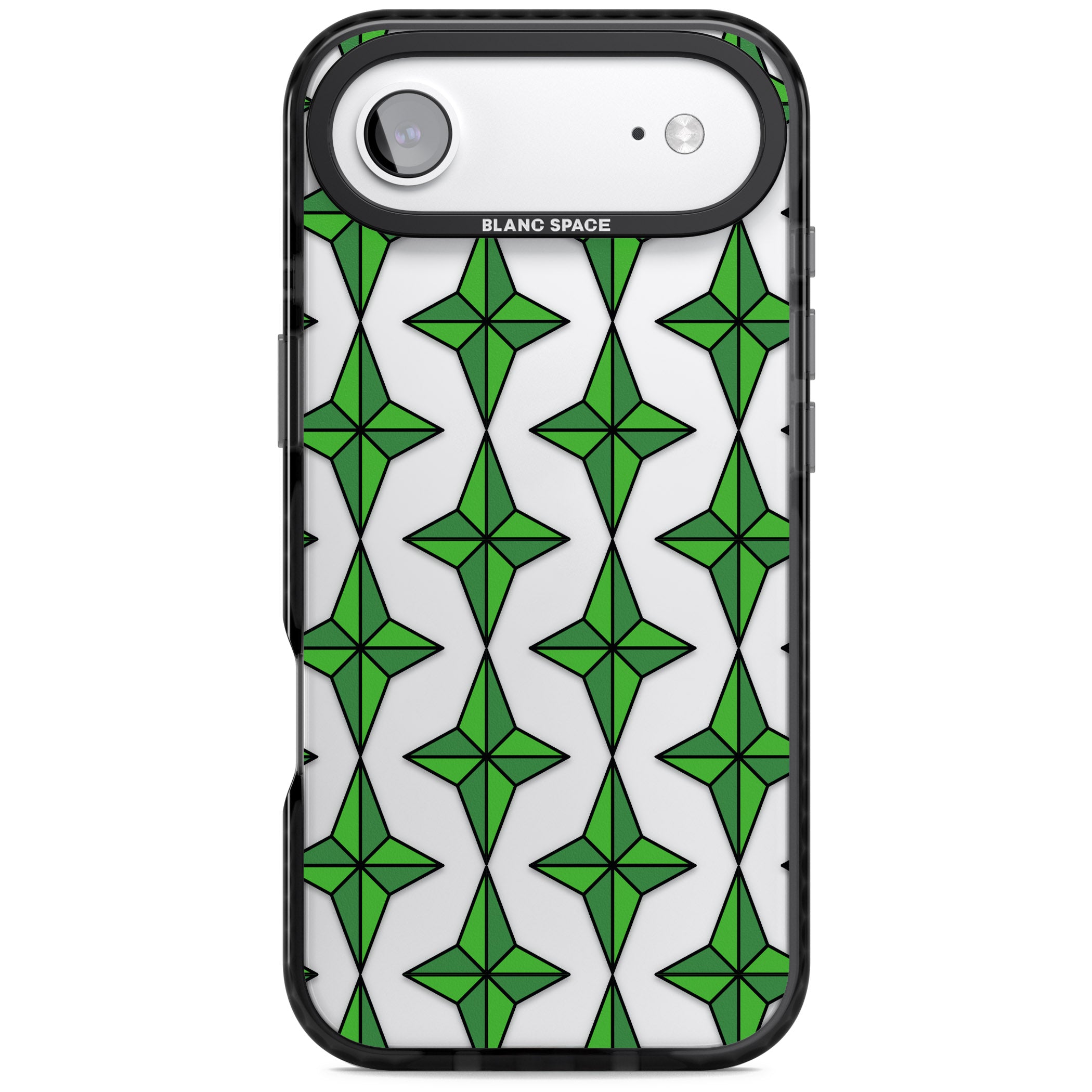 Emerald Stars Pattern (Clear) iPhone 17 Air Impact Black Phone Case