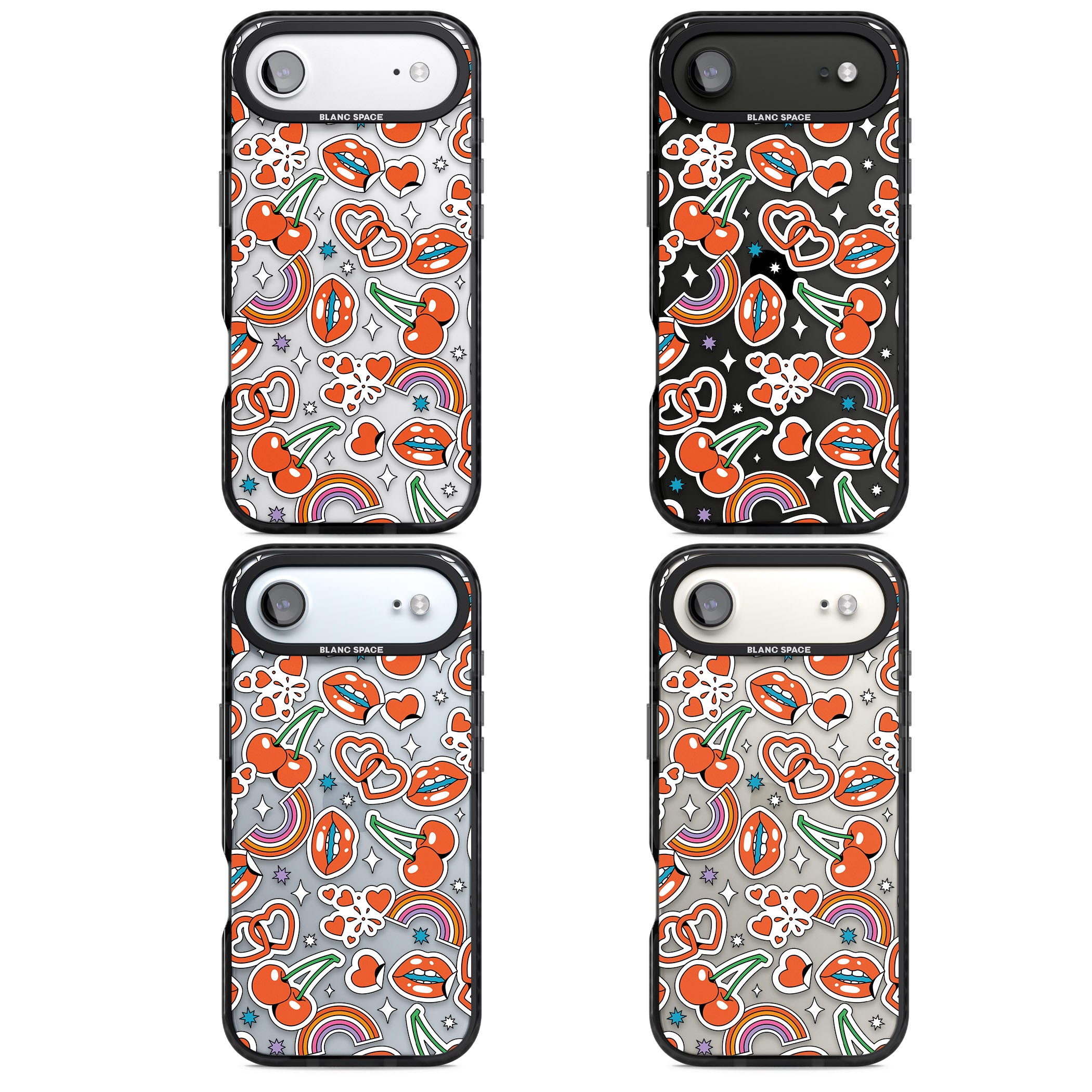 Red Sticker Pop iPhone 17 Air Impact Black Phone Case APT Impact Protection