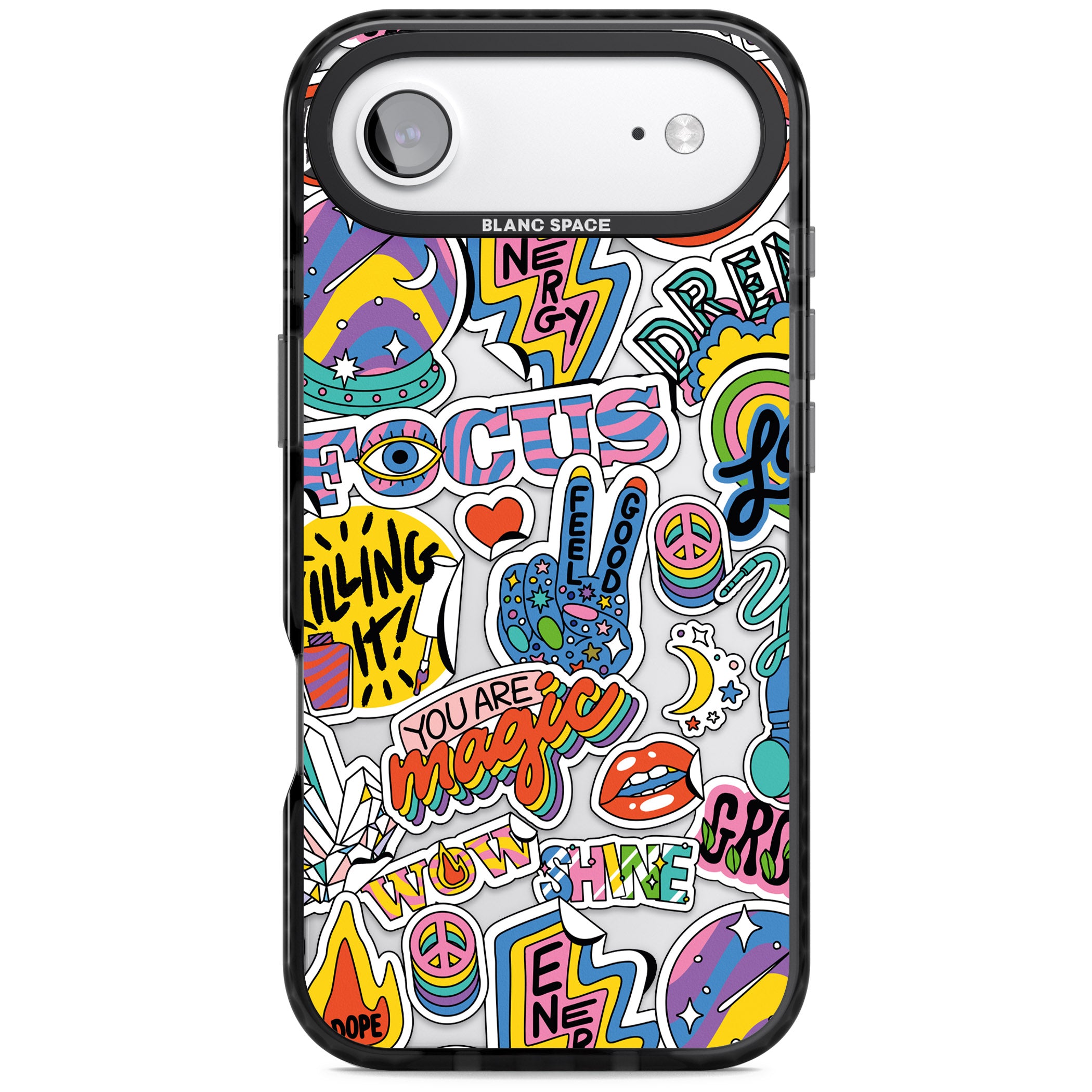 Magic Sticker Collage iPhone 17 Air Impact Black Phone Case
