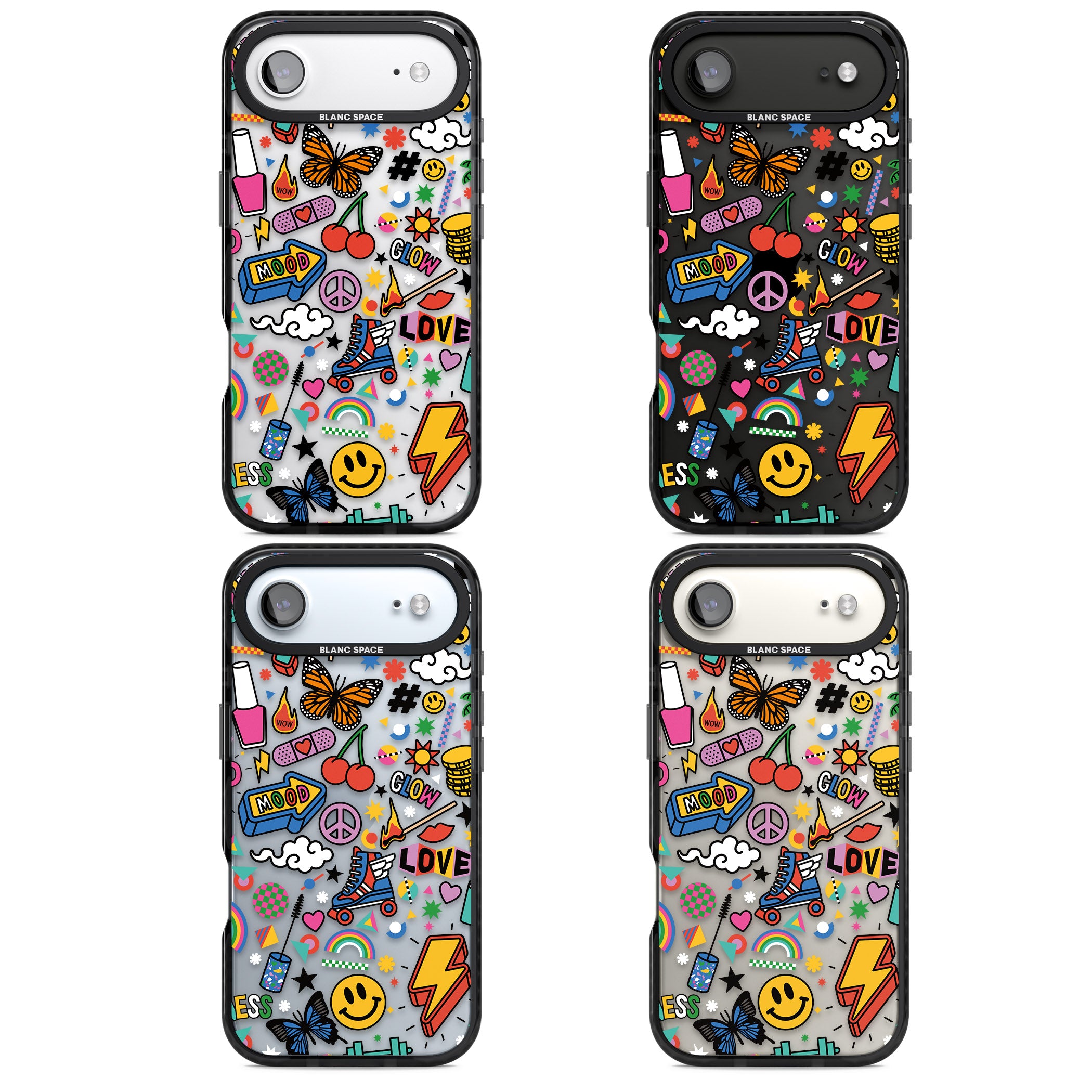 Electric Love iPhone 17 Air Impact Black Phone Case APT Impact Protection