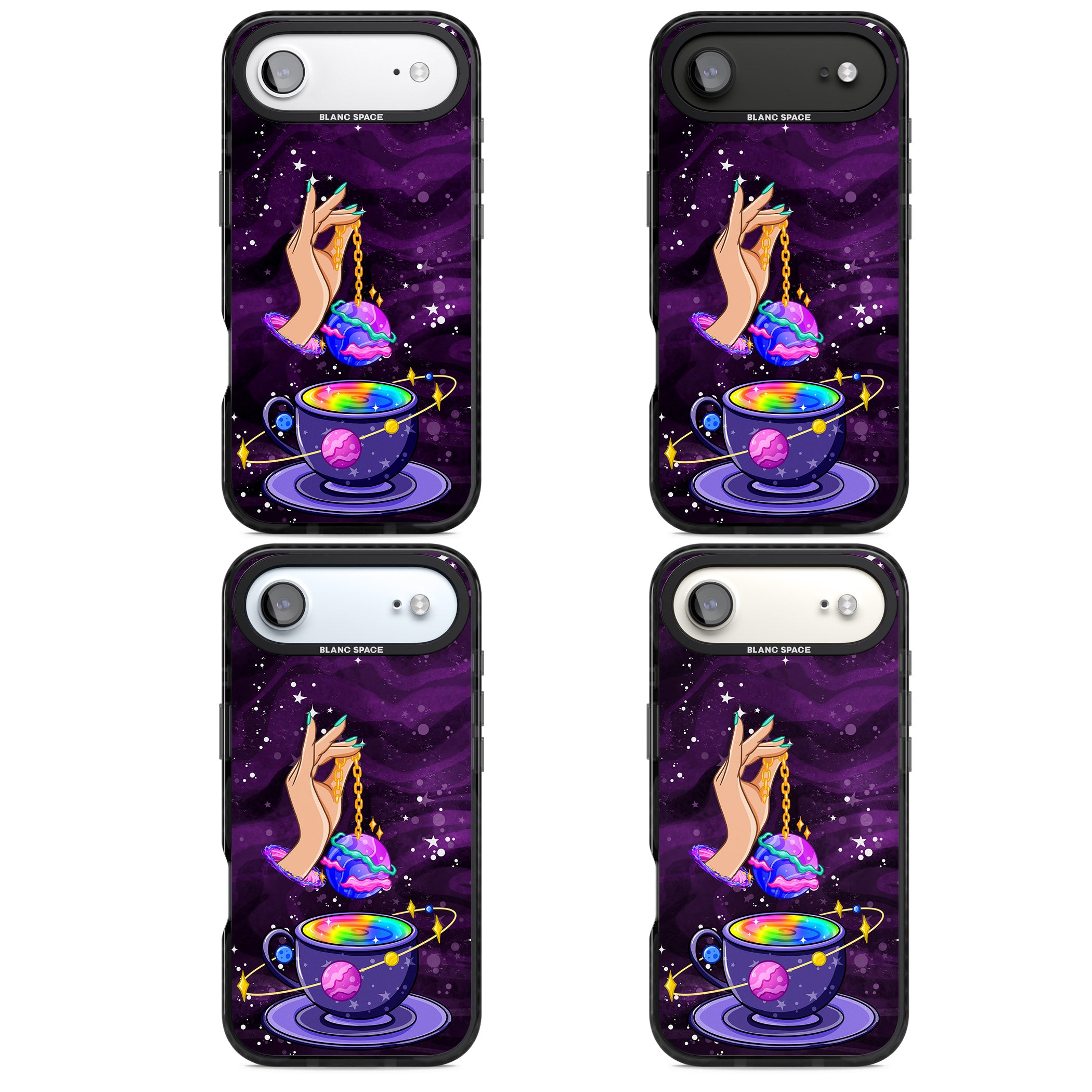 Space Tea iPhone 17 Air Impact Black Phone Case APT Impact Protection