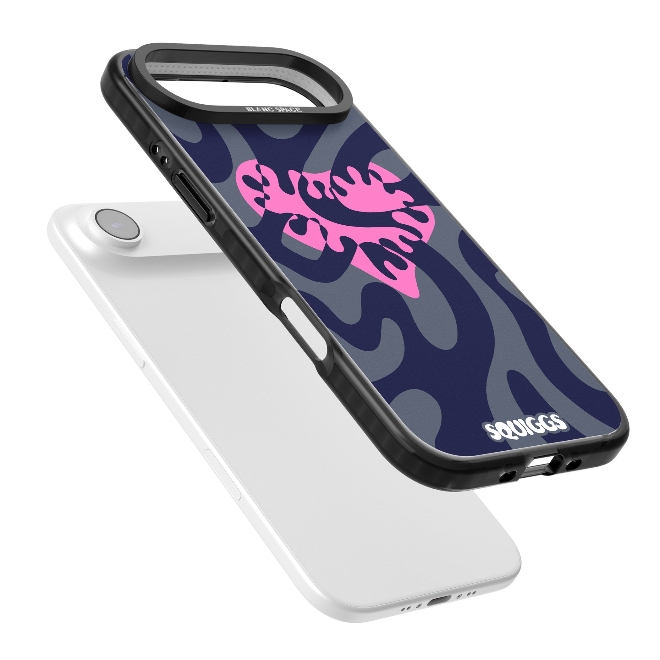 Abstract Heart iPhone 17 Air Impact Black Phone Case Colours