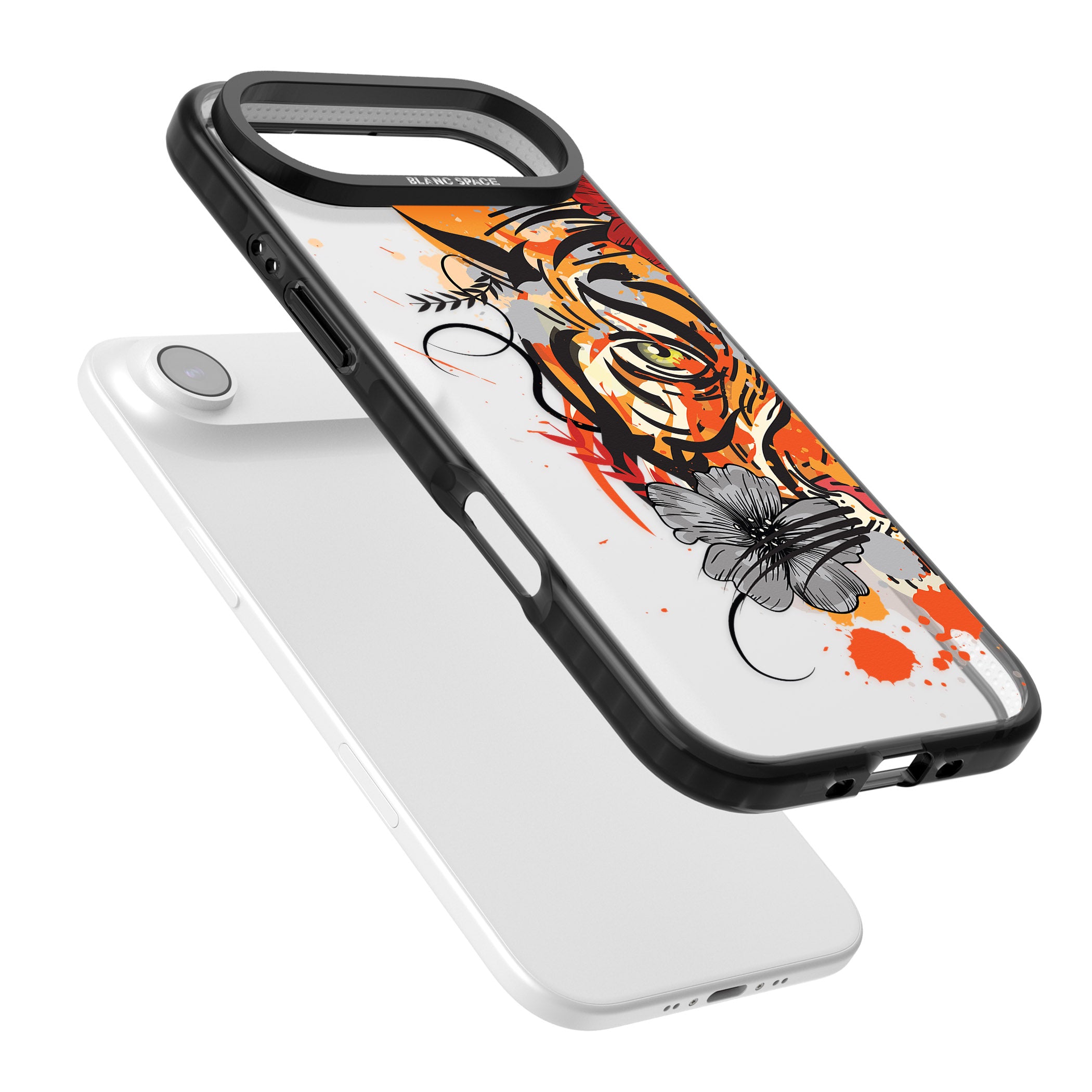Sugar Skull Tiger iPhone 17 Air Impact Black Phone Case Colours