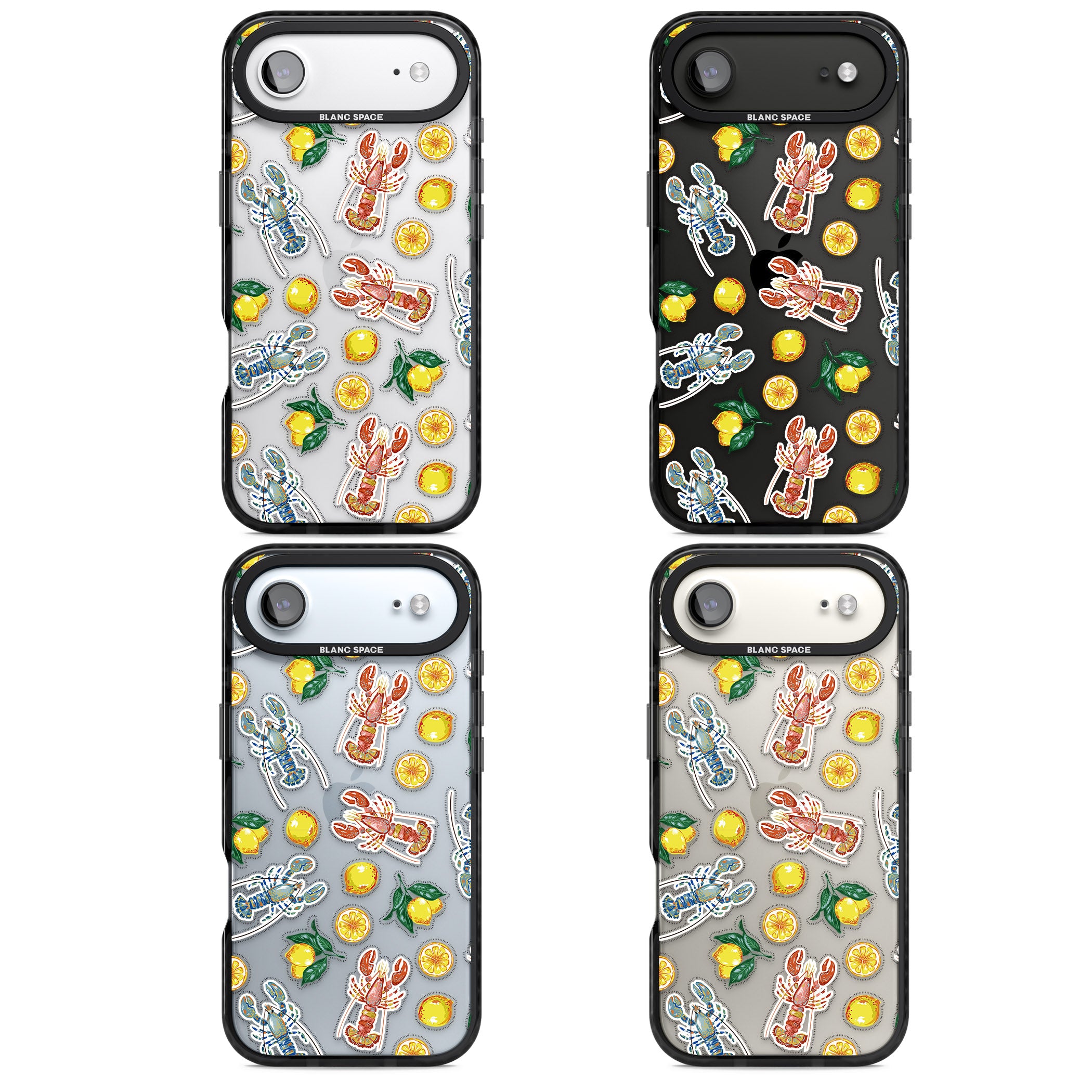 Lemons & Lobsters iPhone 17 Air Impact Black Phone Case APT Impact Protection