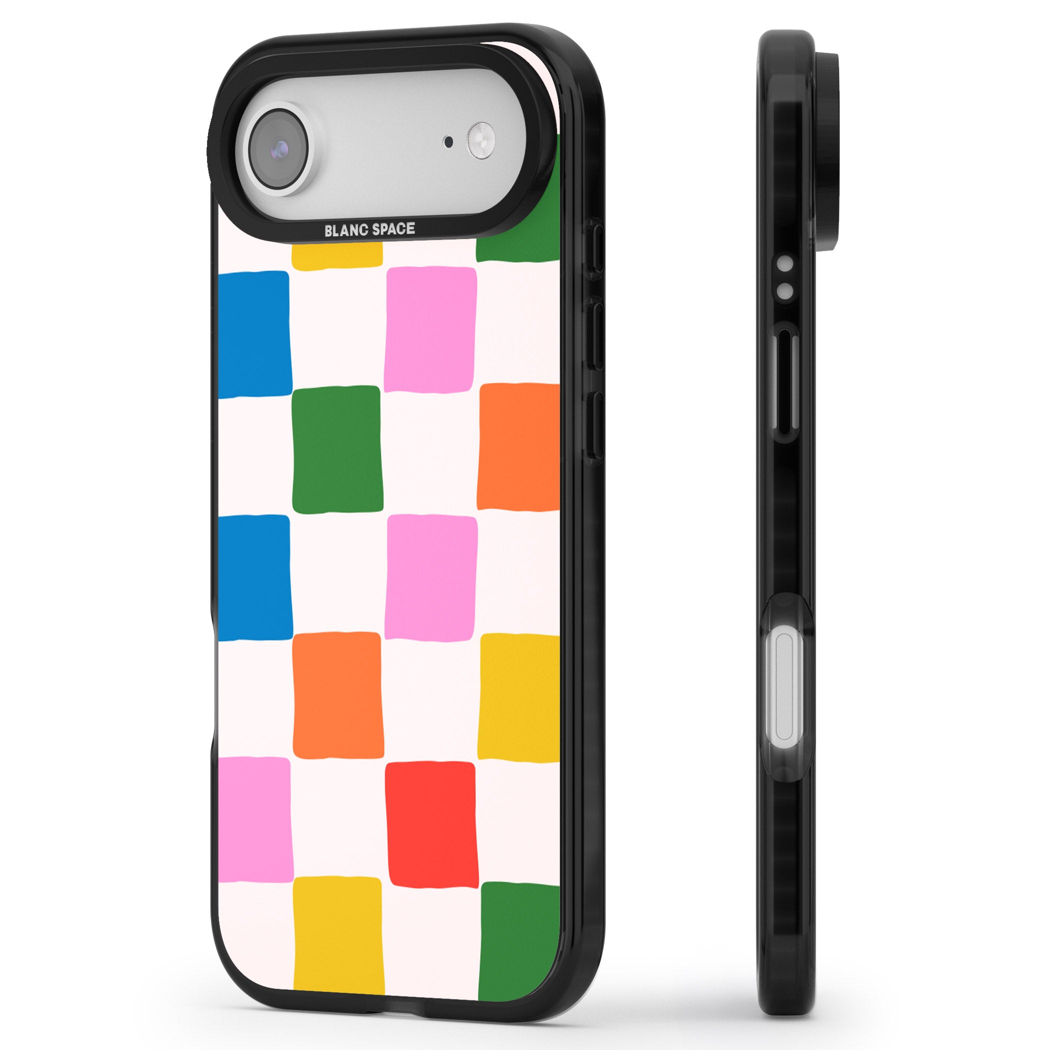 Colour Checked iPhone 17 Air Impact Black Phone Case Side Profile